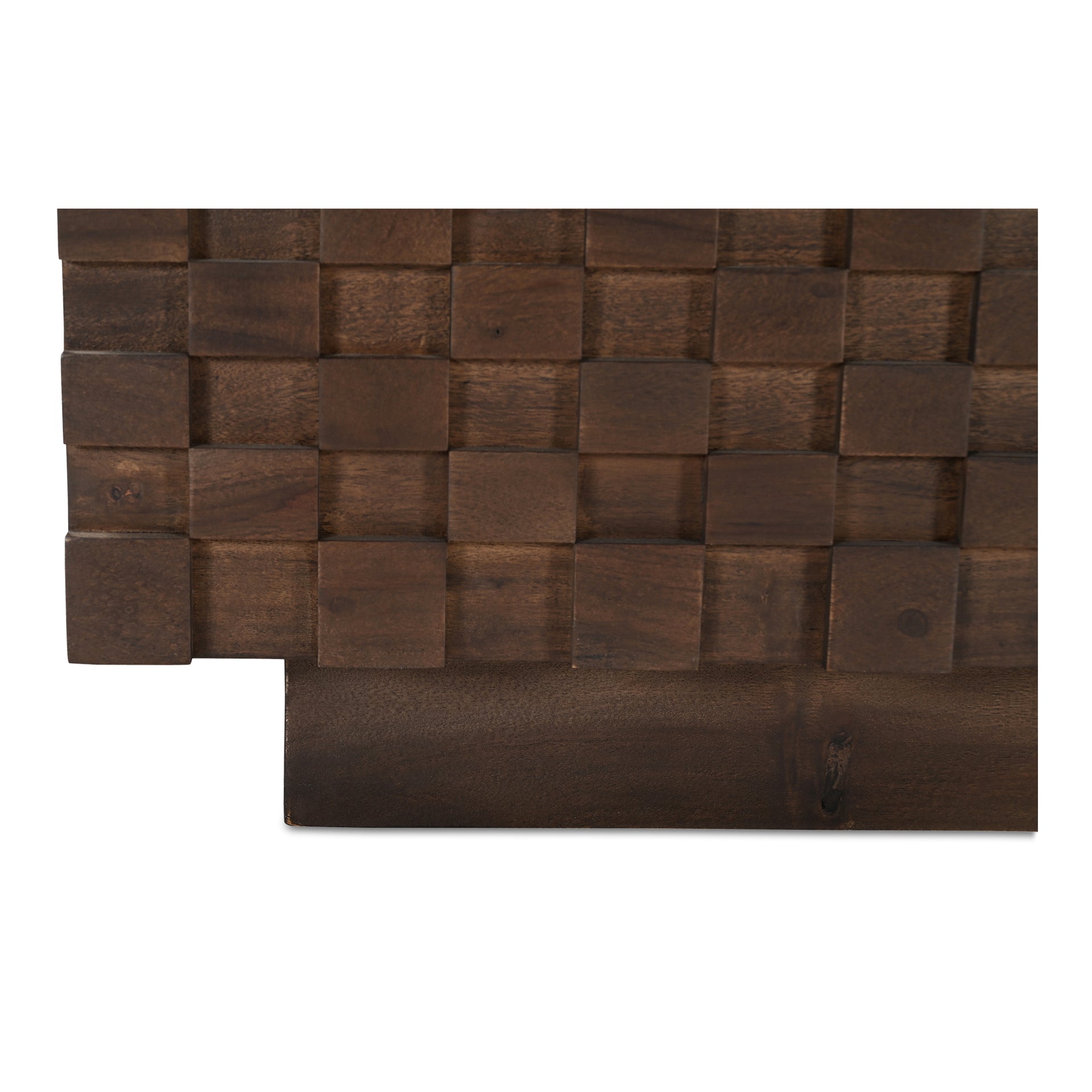 Keaton Media Cabinet, Mid Century Modern Acacia Wood and Veneer, Brown