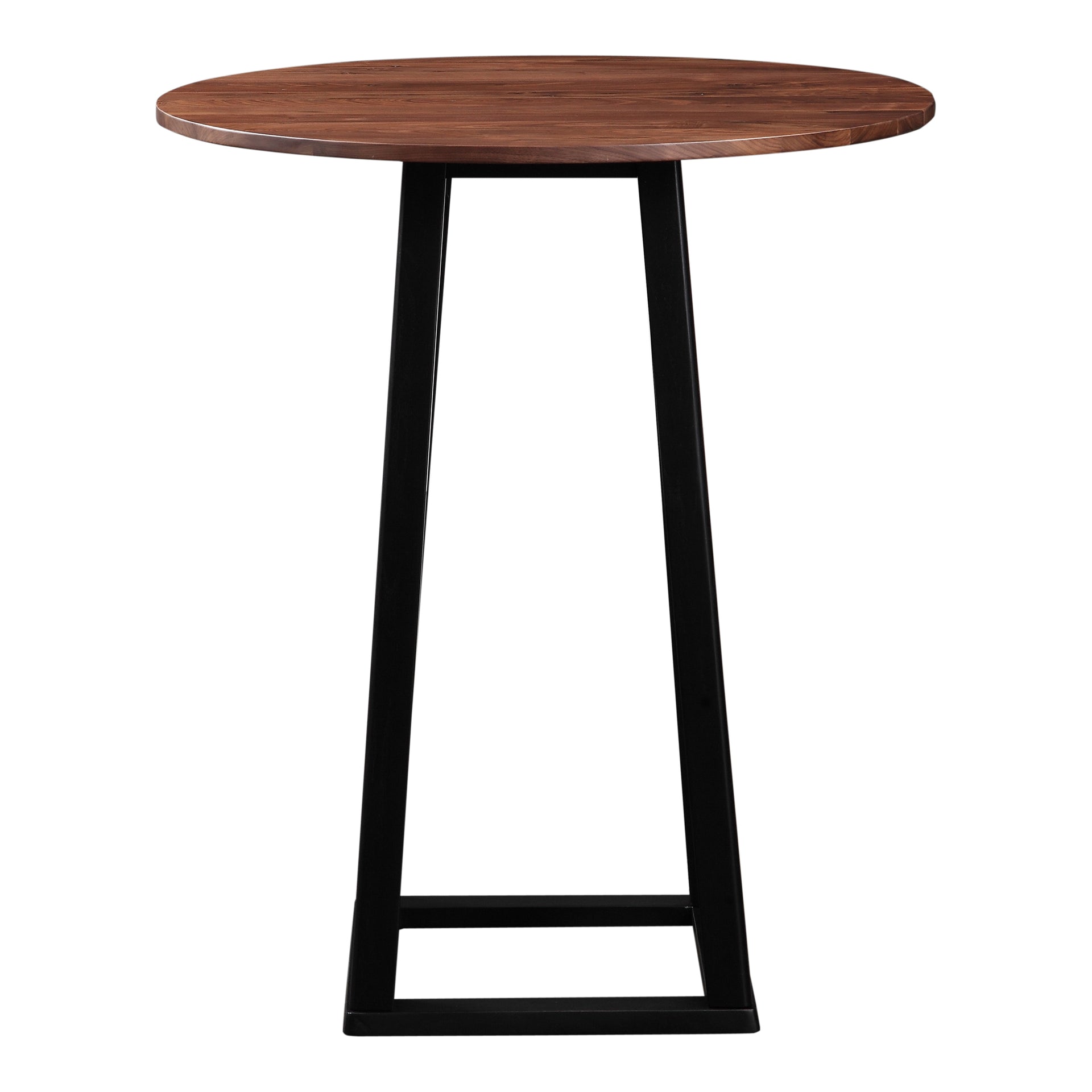 Cassandra, Round Bar Table with Solid Wood, Brown