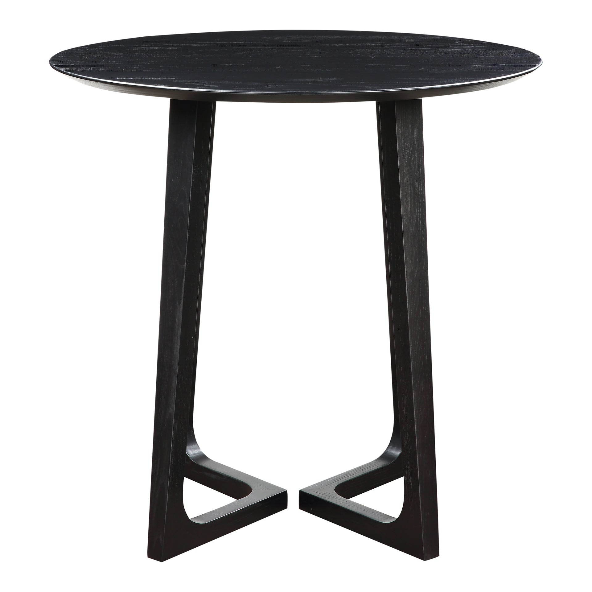 Carina Counter Table, Solid Ash Top and Legs, Seats 4, Black Semi-Gloss Finish