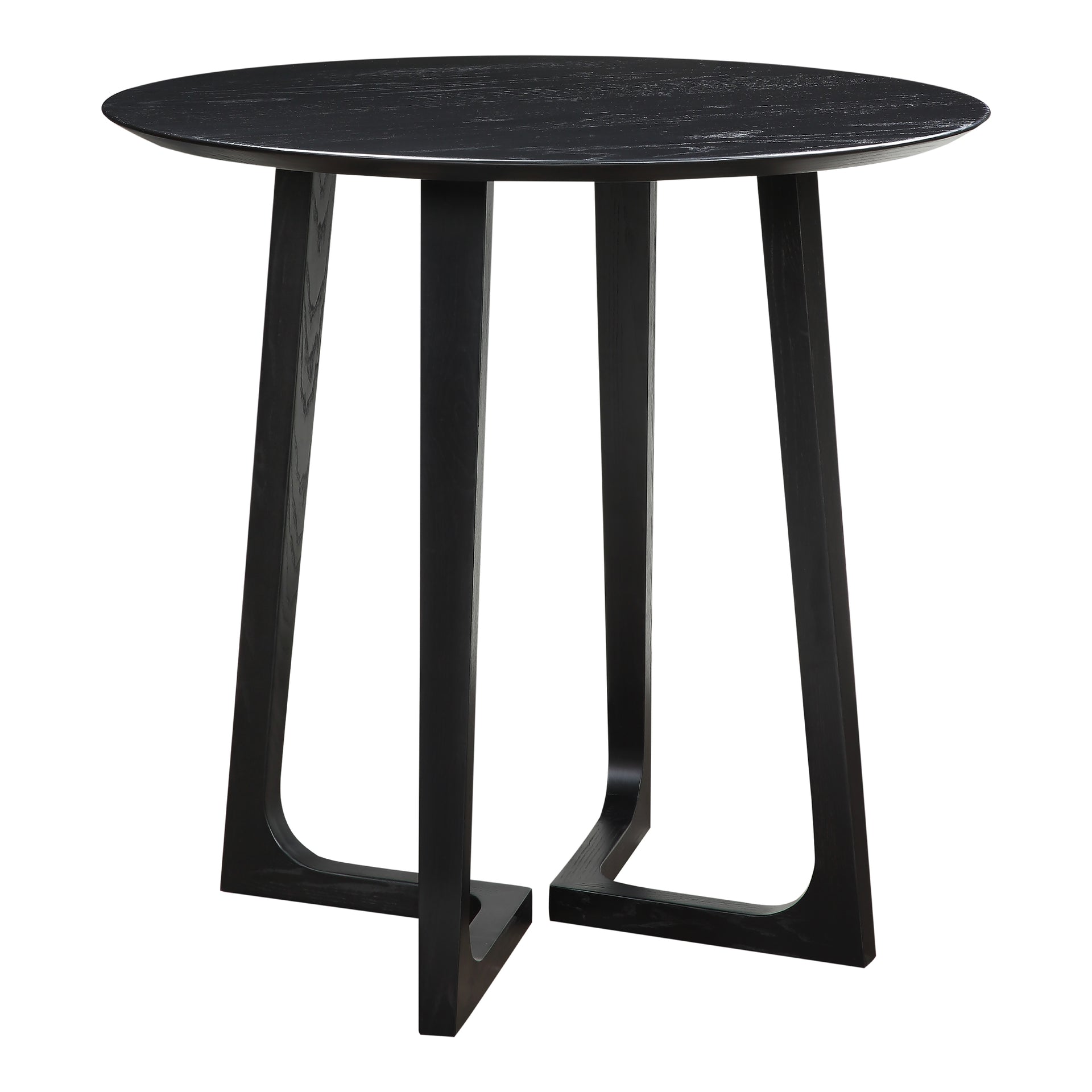 Carina Counter Table, Solid Ash Top and Legs, Seats 4, Black Semi-Gloss Finish
