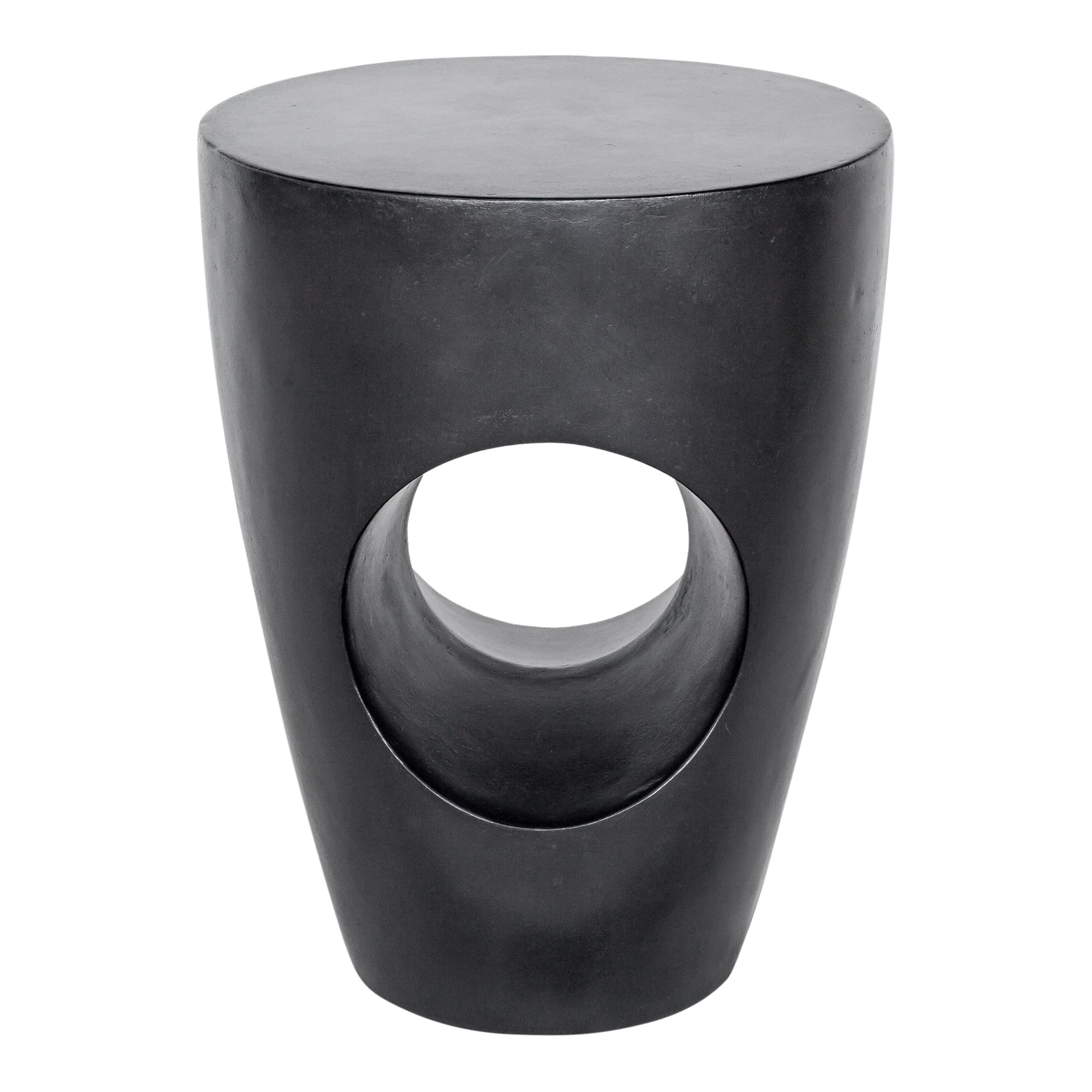 Silas Stool, Fiber Reinforced Natural Concrete, Black