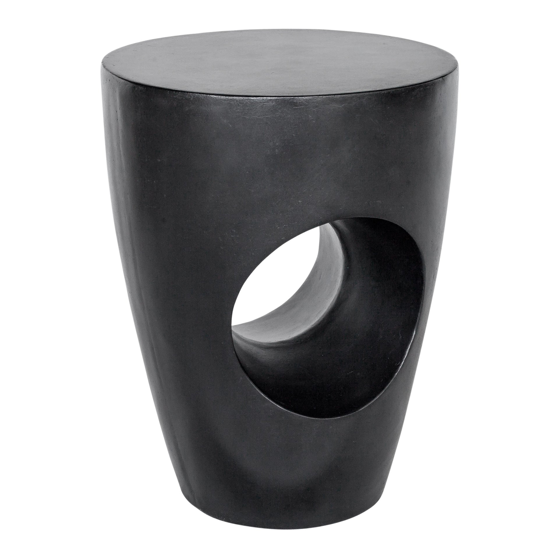 Silas Stool, Fiber Reinforced Natural Concrete, Black