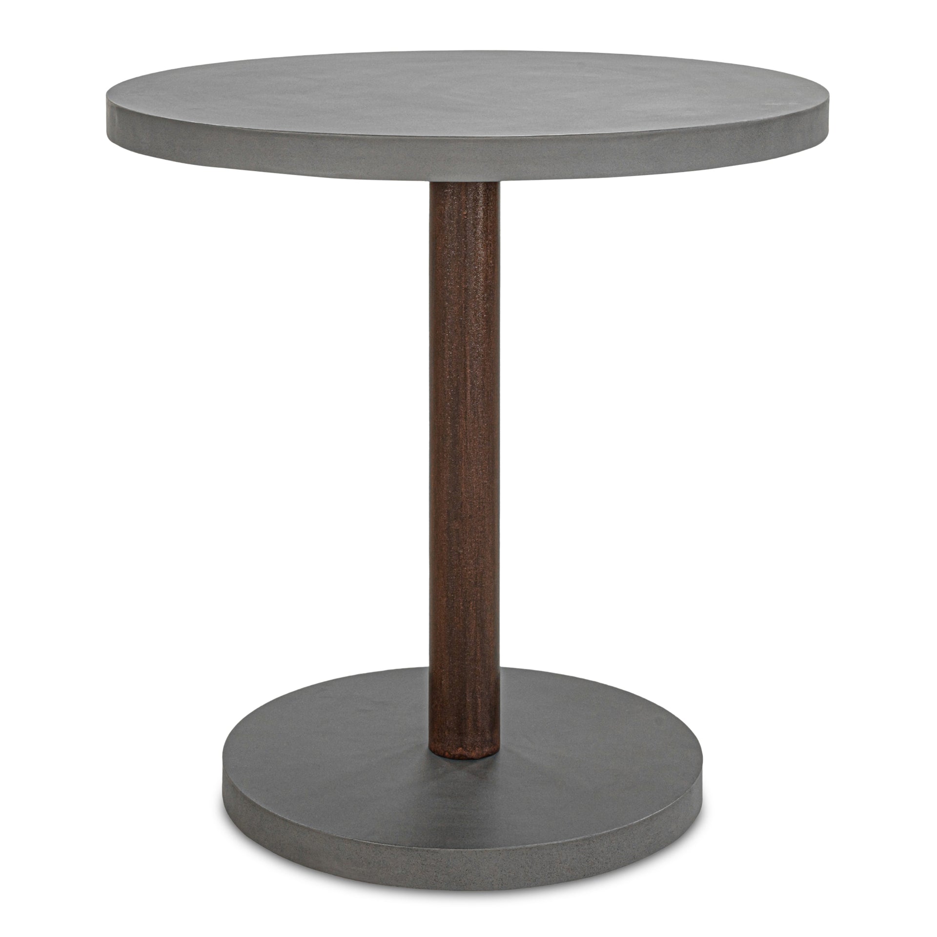 Asher Counter Table, Lightweight Cement and Steel Construction, Seats 4, Dark Grey Finish