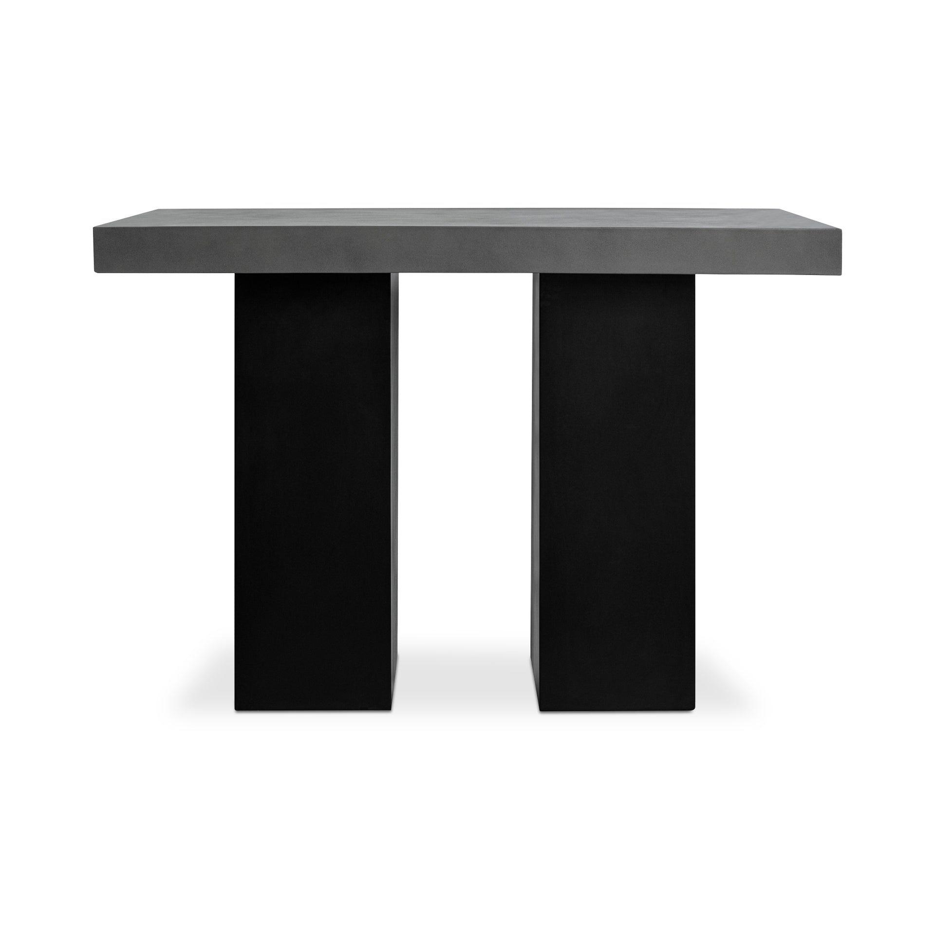Mercer Bar Table, Rectangular Concrete-Inspired Finish, Suitable for Indoor or Outdoor Use, Dark Grey
