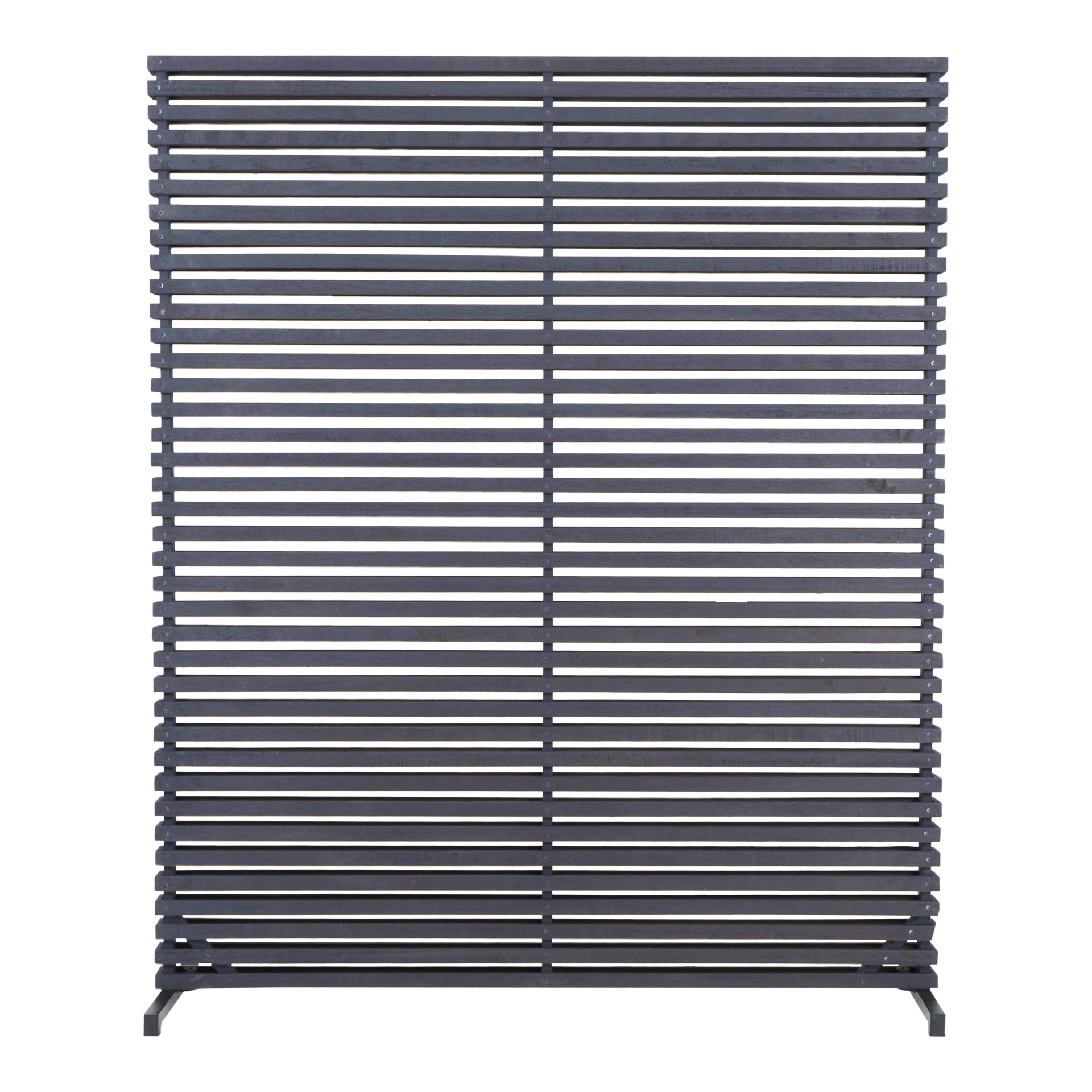Gaze, Room Divider Screen, Mixed Hardwood with Aluminum Frame, Black