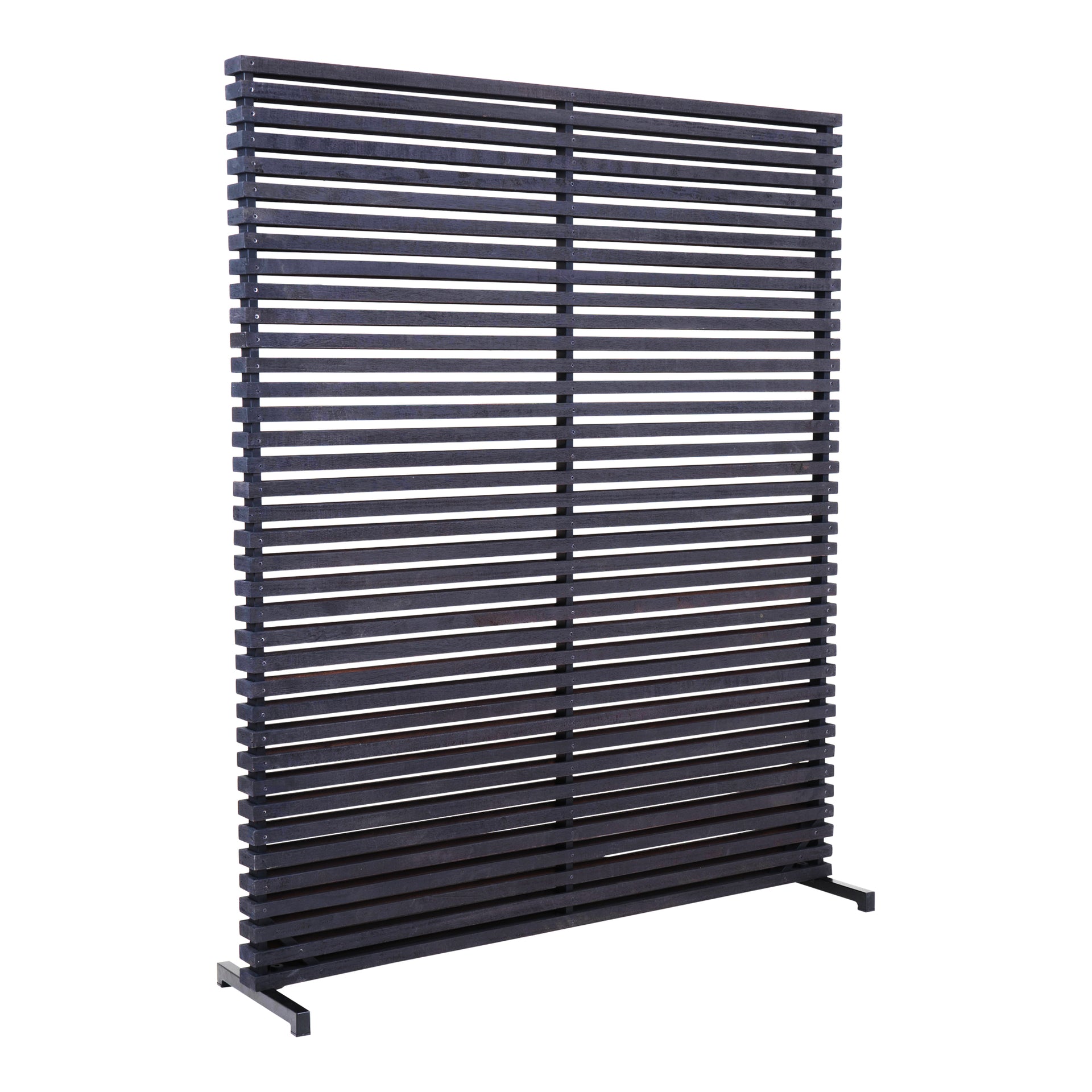 Gaze, Room Divider Screen, Mixed Hardwood with Aluminum Frame, Black