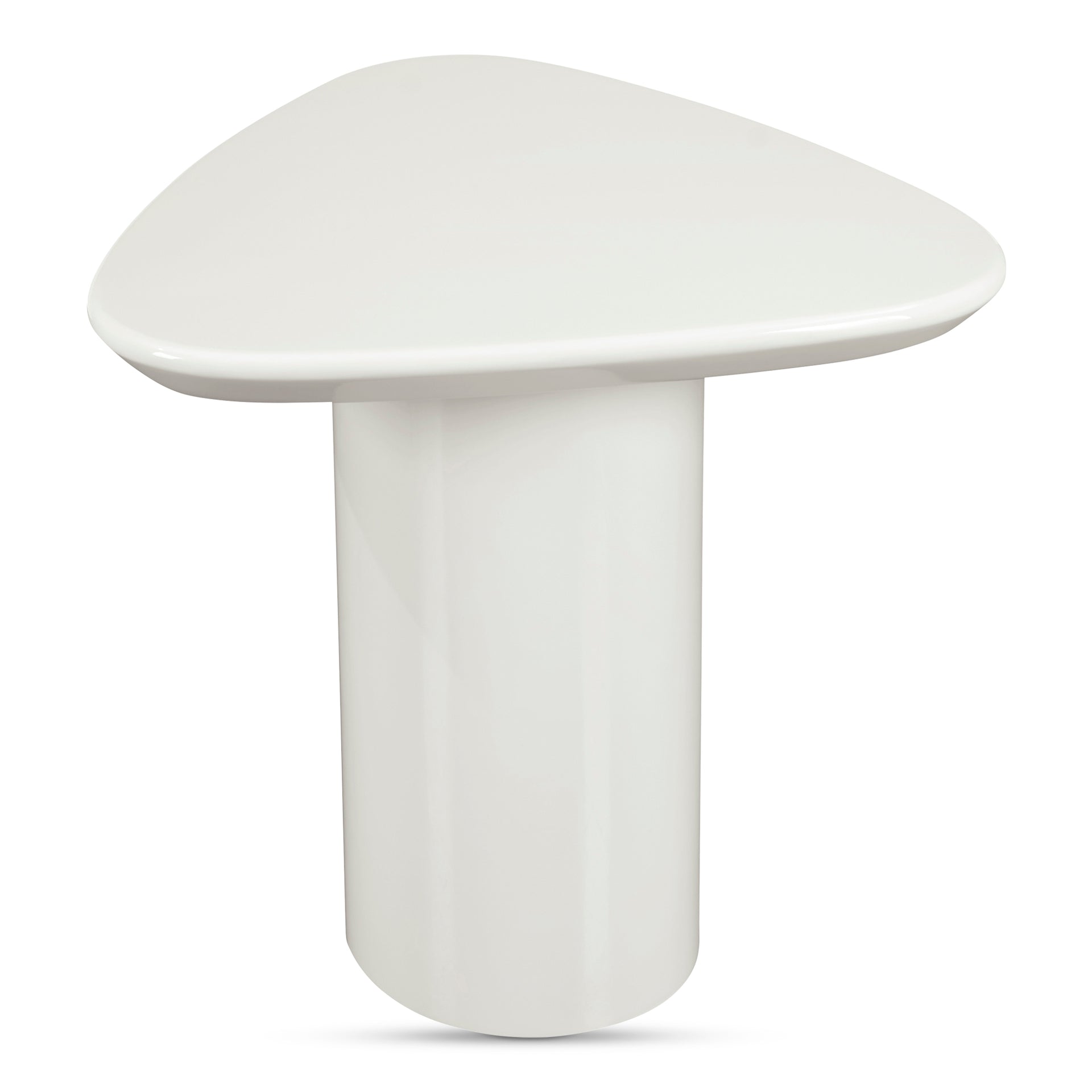 Murphy, Accent Table High-Gloss Lacquer, Ivory White