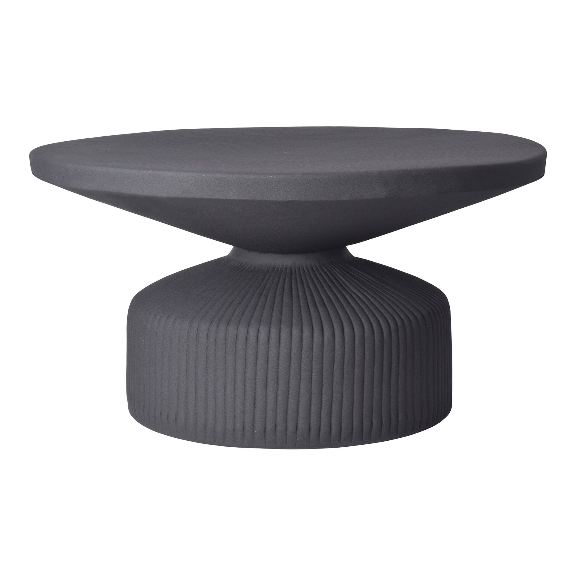 Adrian, Coffee Table Round Aluminum, Black