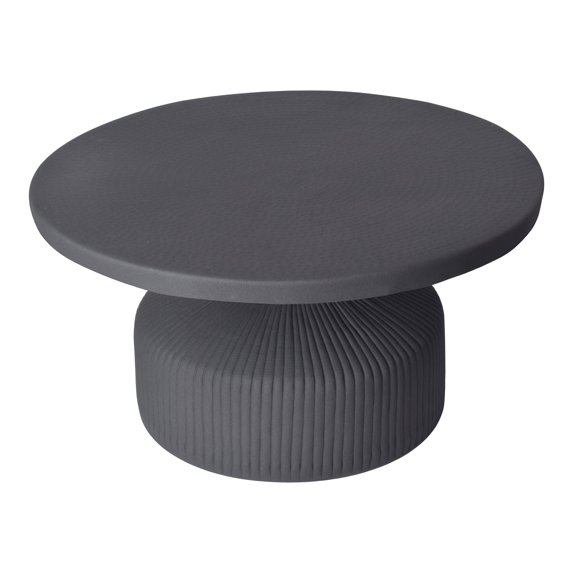 Adrian, Coffee Table Round Aluminum, Black