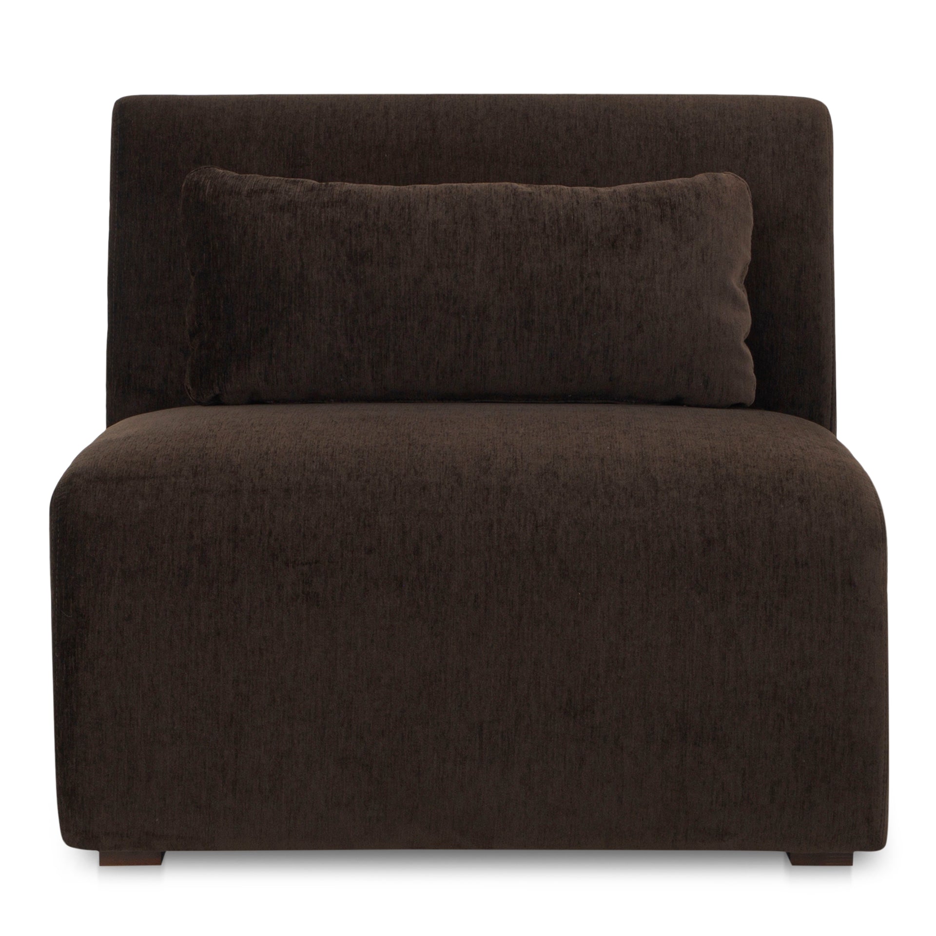 Emery Slipper Chair, Single-Seater, Contemporary Design, Espresso Brown Upholstery