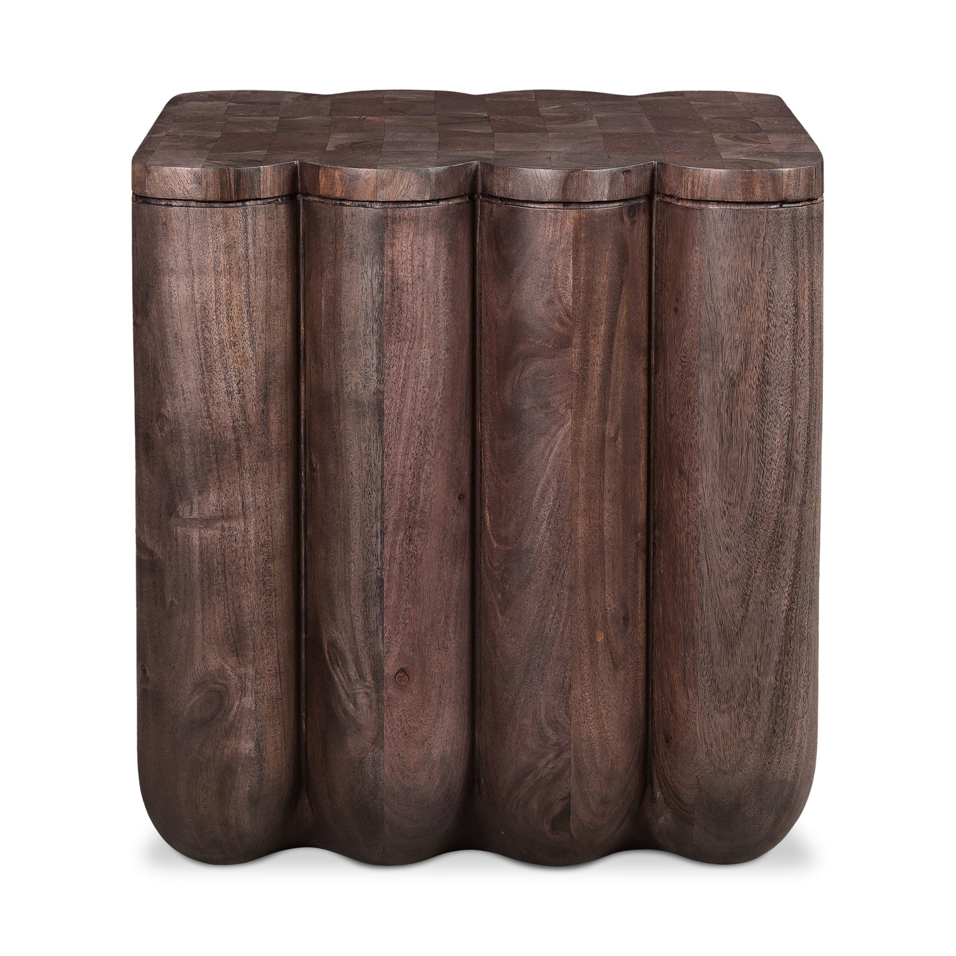 Haviland - Square Textured Acacia Wood Accent Table in Espresso Brown