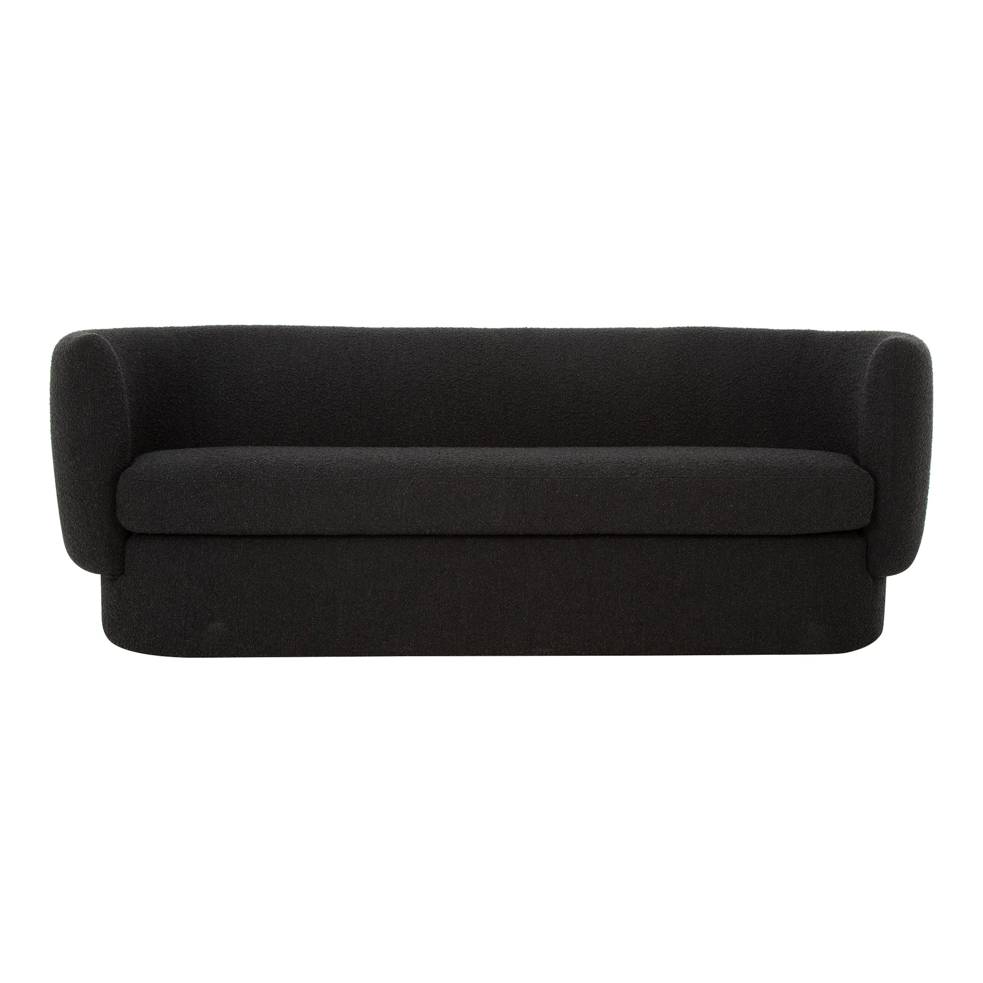 Kellan Sofa, Polyester Blend Upholstery, FSC-Certified Pine Frame, High-Comfort Foam, 3 Seater, Black