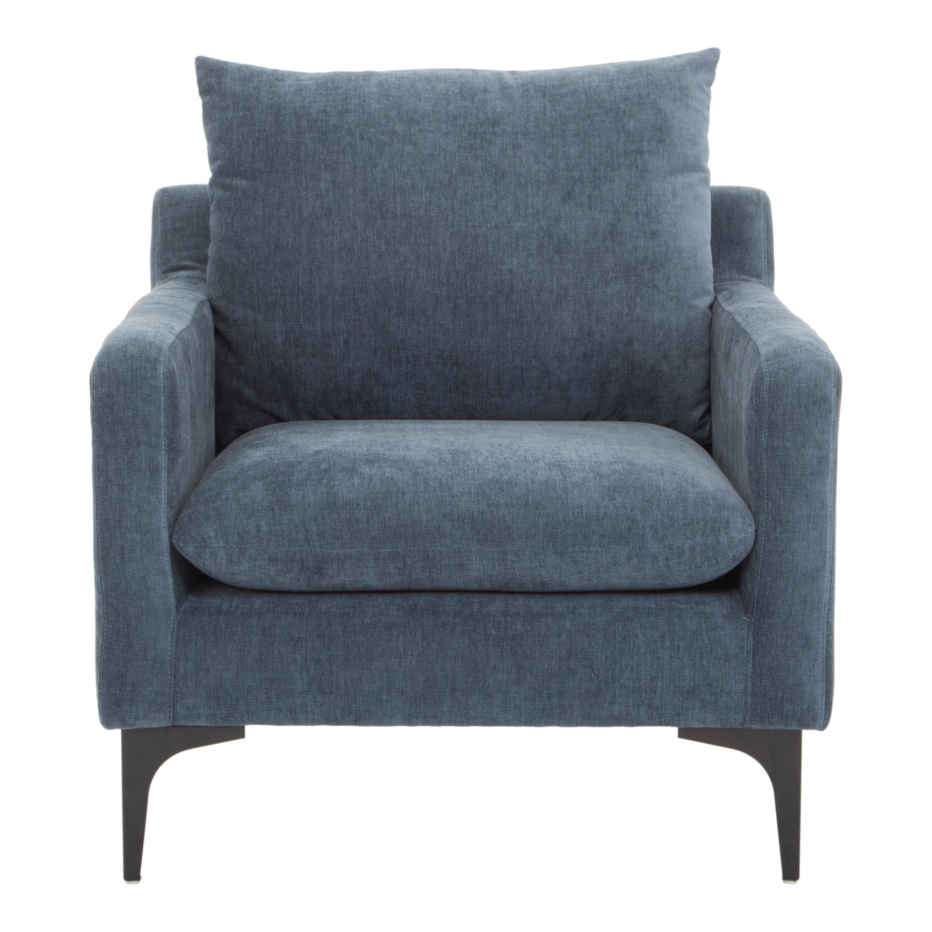 Macron Occasional Chair, Modern Design, High-Comfort Foam, Blue