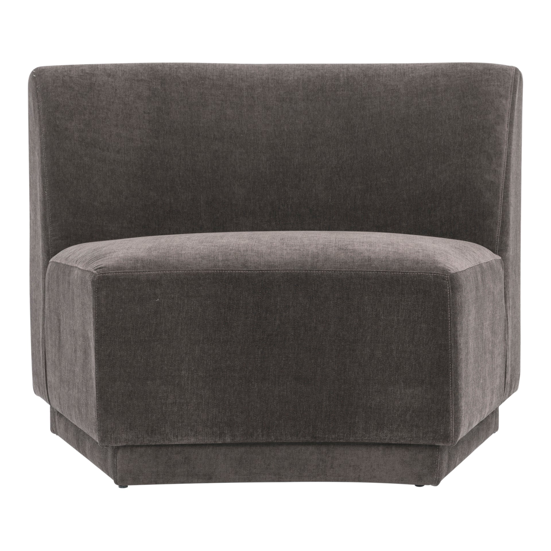 Grant, Slipper Chair Polyester Upholstery FSC Certified Wood Frame, Grey