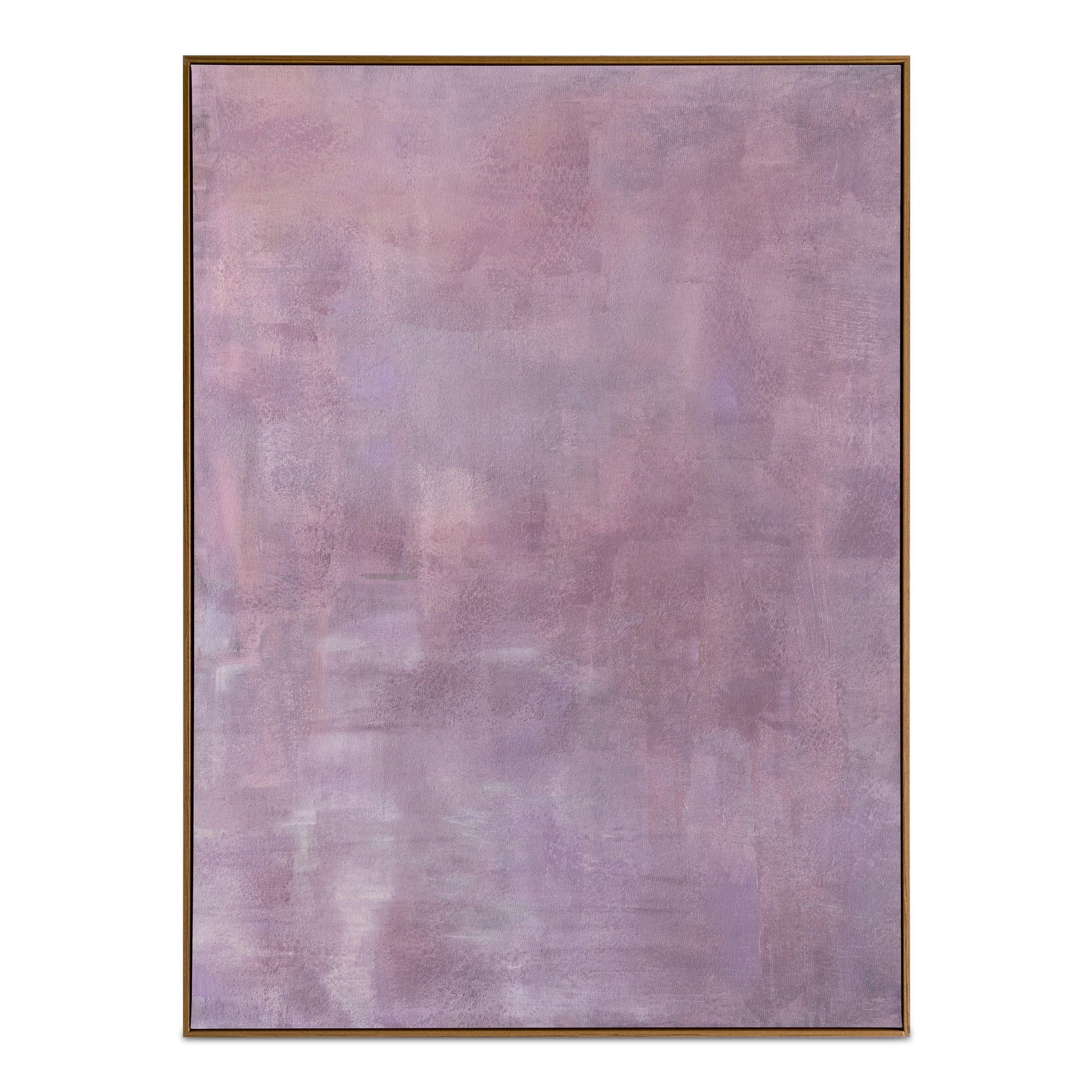 Lunessa Framed Painting, Abstract Acrylic on Canvas with Solid Wood Frame Lavender Multicolor