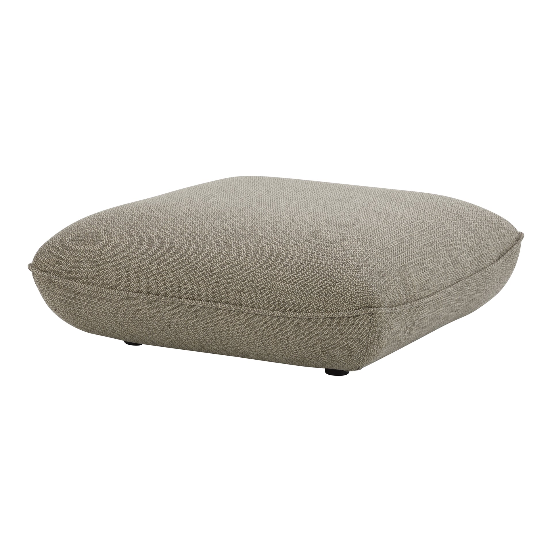 Winston Ottoman, Polyester Blend Upholstery, Solid Wood & Plywood Frame, Speckled Pumice