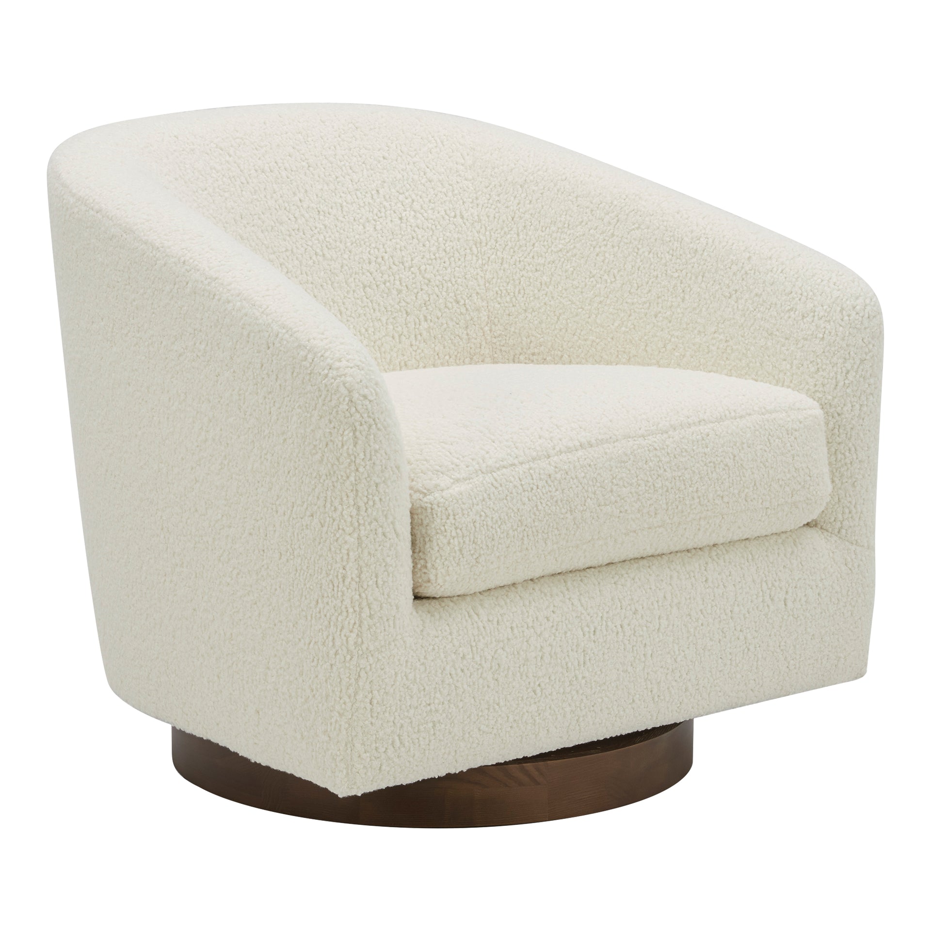 Grayson, Accent Chair Polyester Upholstery Solid Wood and Plywood Construction, Shearling White