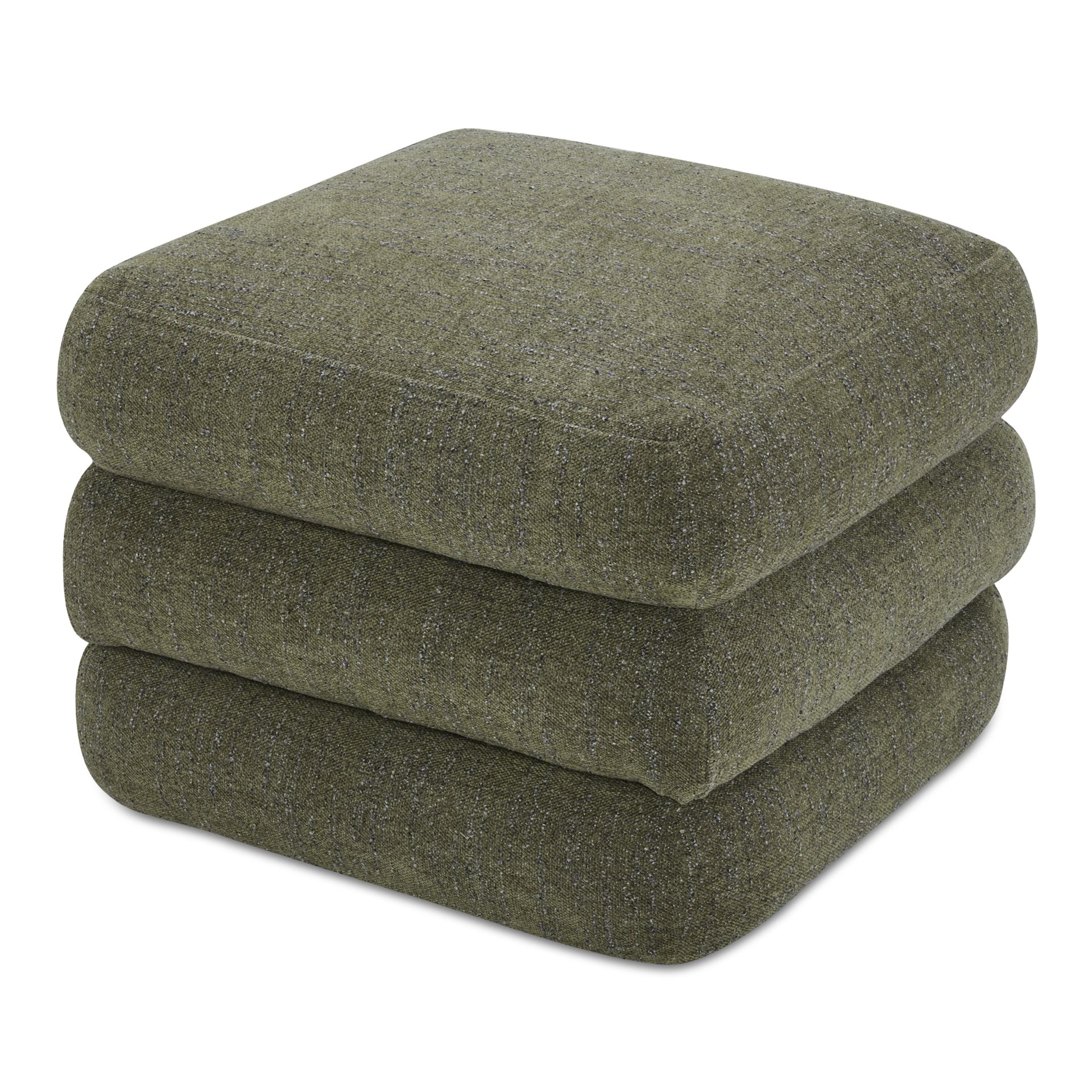 Lucien Bench, Kiln-Dried Wood Frame, Shadowed Green Upholstery, Contemporary Design