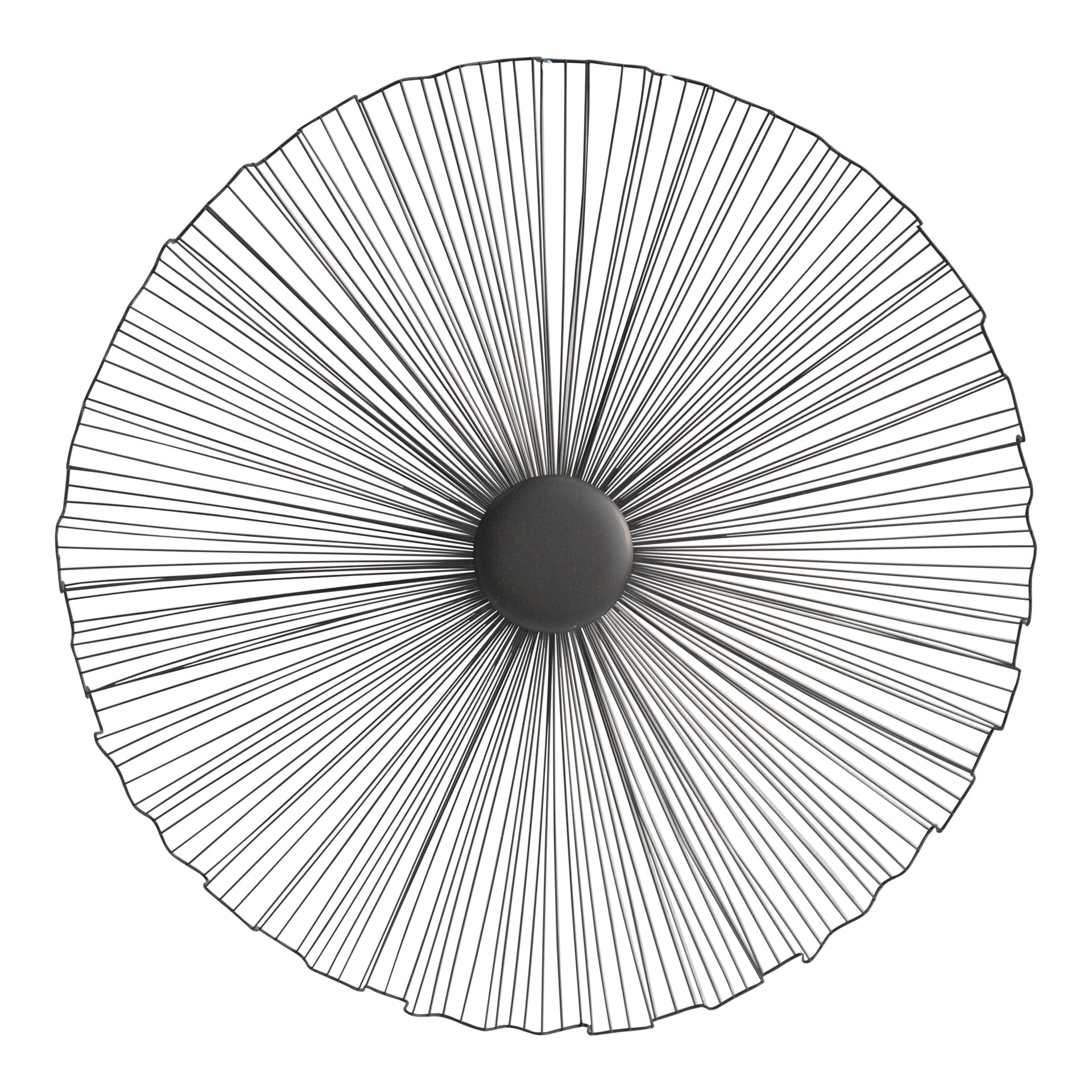 Oakley - Abstract Flower Wall Art With Handcrafted Metal in Black
