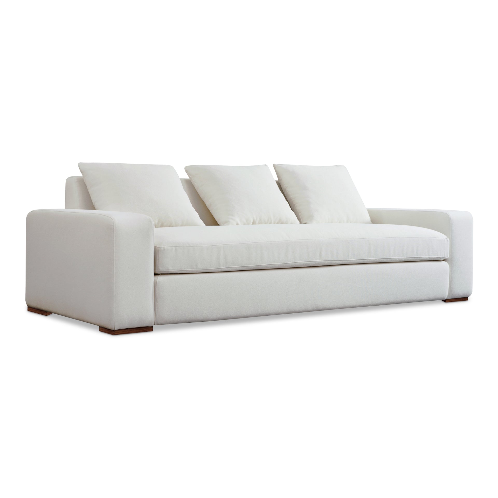 Cavan Sofa, Wide Track Arms, Reversible Back Cushions, Feather-Fiber Bench Seat, Ivory