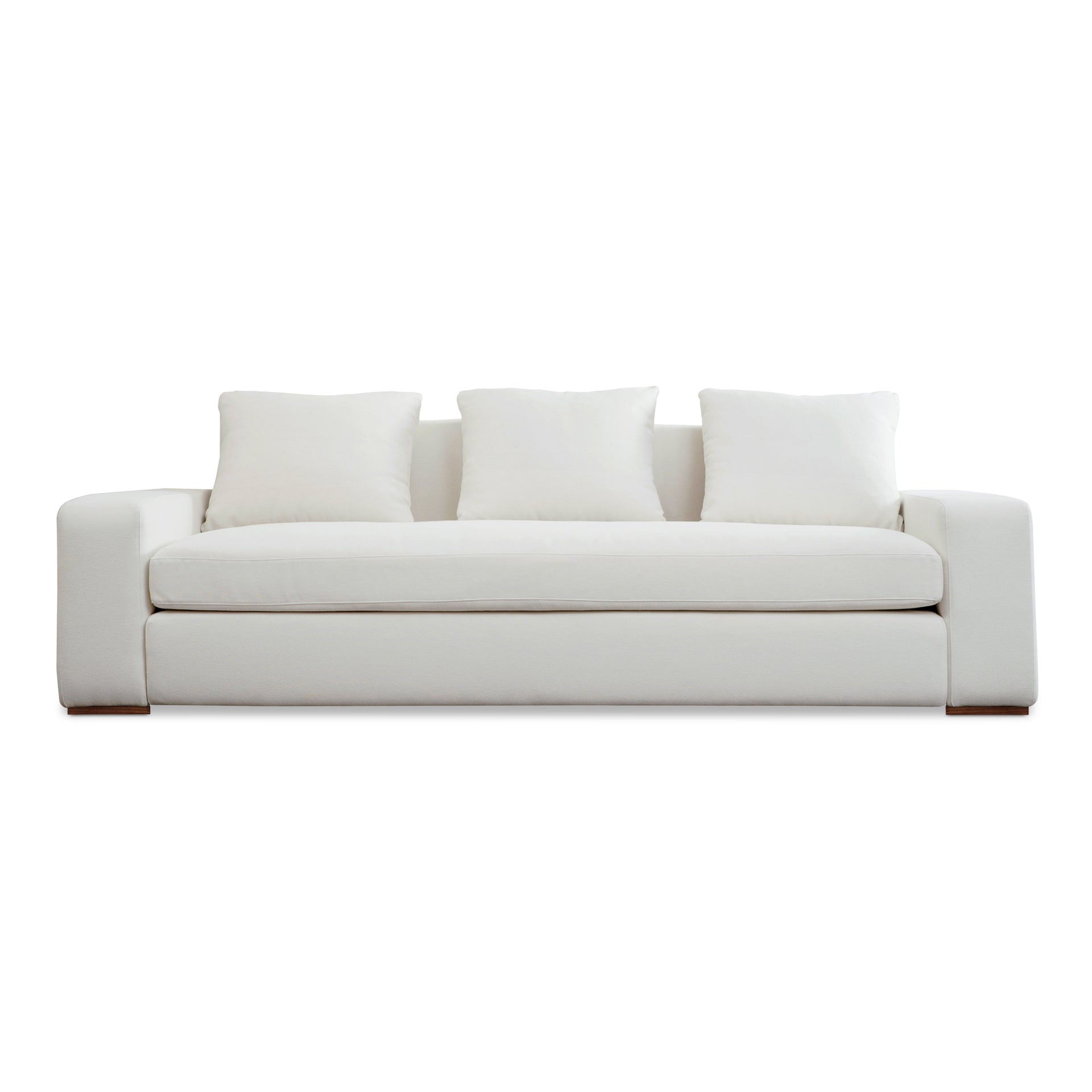 Cavan Sofa, Wide Track Arms, Reversible Back Cushions, Feather-Fiber Bench Seat, Ivory