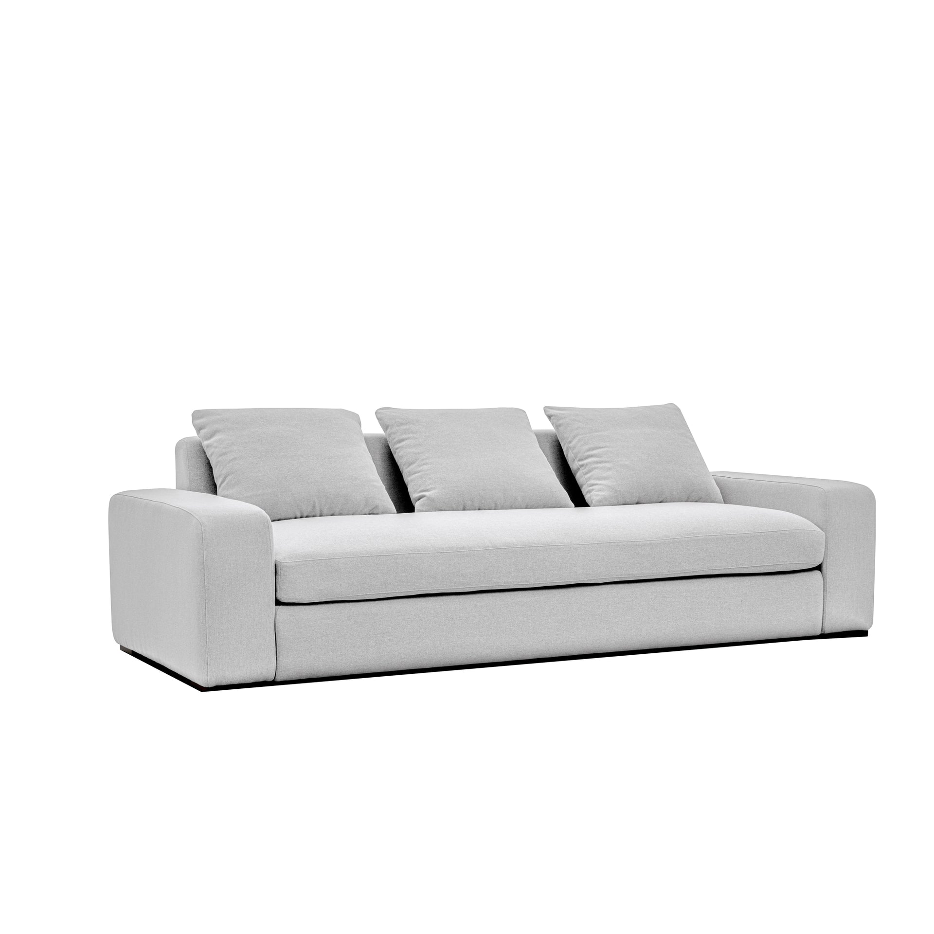 Cavan Sofa, Wide Track Arms, Reversible Back Cushions, Feather-Fiber Bench Seat, Grey