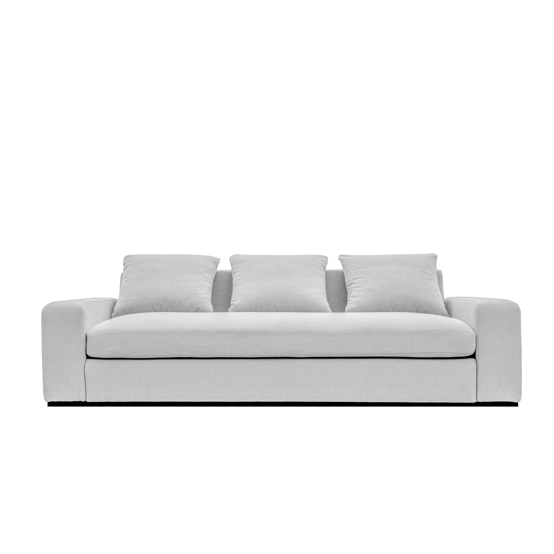 Cavan Sofa, Wide Track Arms, Reversible Back Cushions, Feather-Fiber Bench Seat, Grey