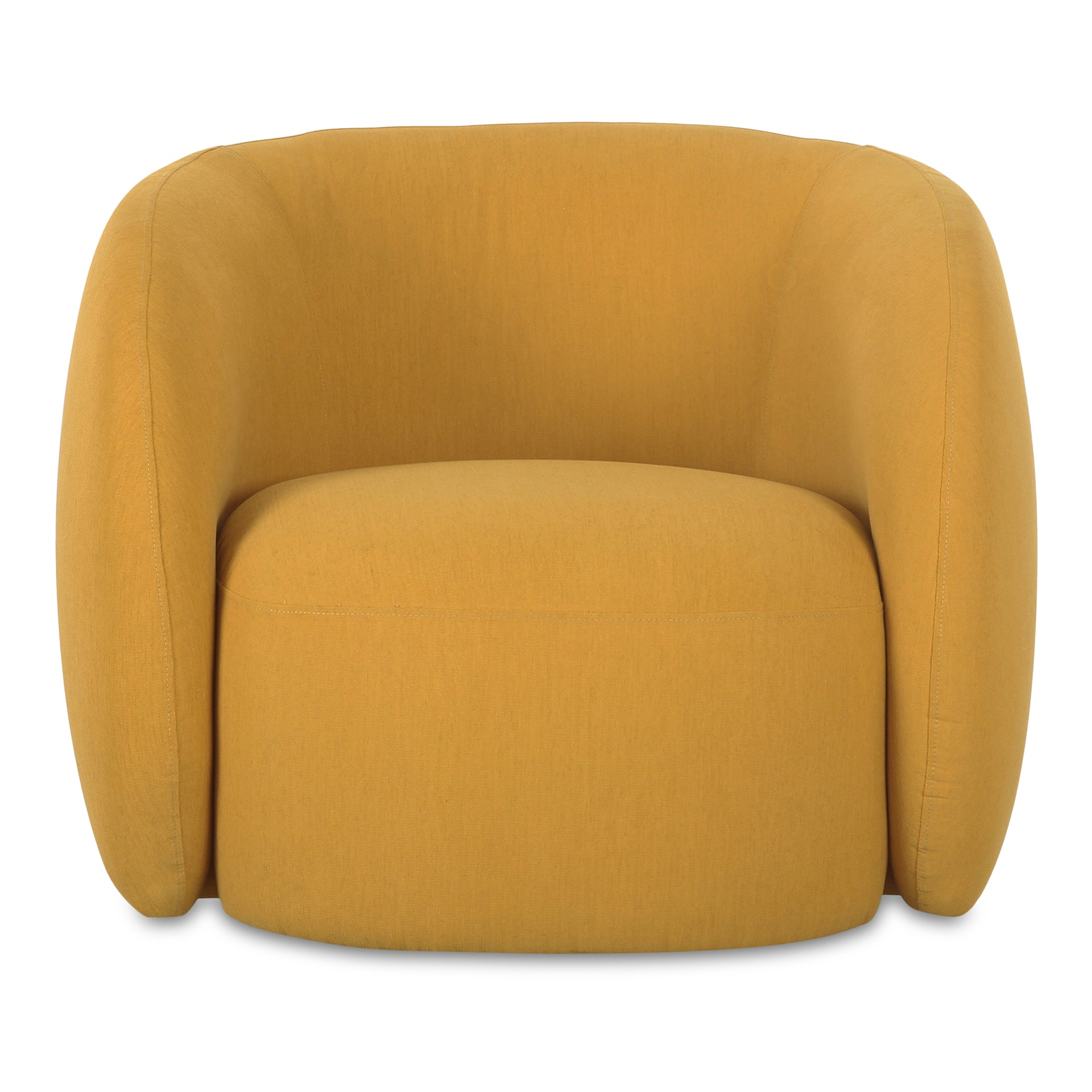 Ellis, Occasional Chair, Water-Resistant Polyester Upholstery, Antiseptic Plywood Frame, Deep Yellow