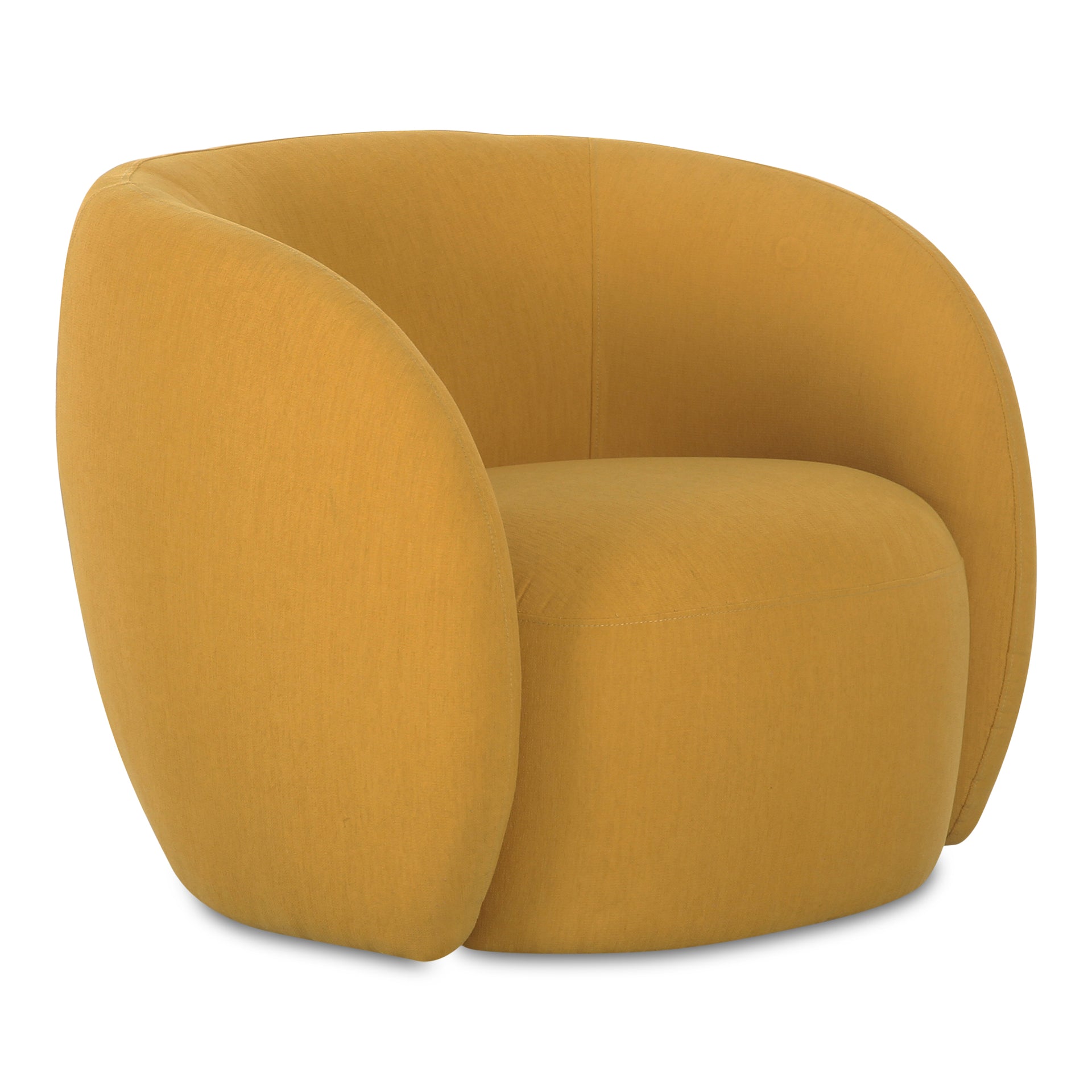 Ellis, Occasional Chair, Water-Resistant Polyester Upholstery, Antiseptic Plywood Frame, Deep Yellow