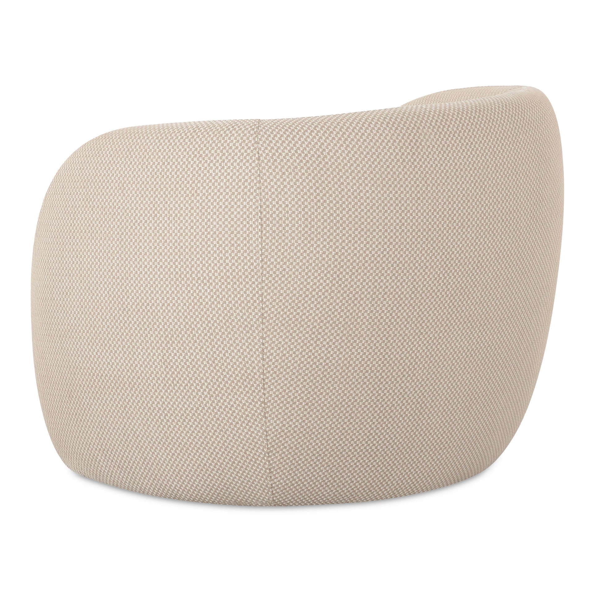 Ellis, Occasional Chair, Water-Resistant Polyester Upholstery, Antiseptic Plywood Frame, Beige Check