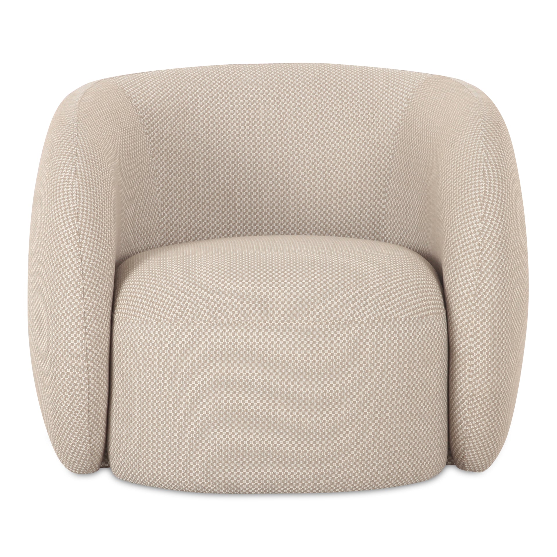 Ellis, Occasional Chair, Water-Resistant Polyester Upholstery, Antiseptic Plywood Frame, Beige Check