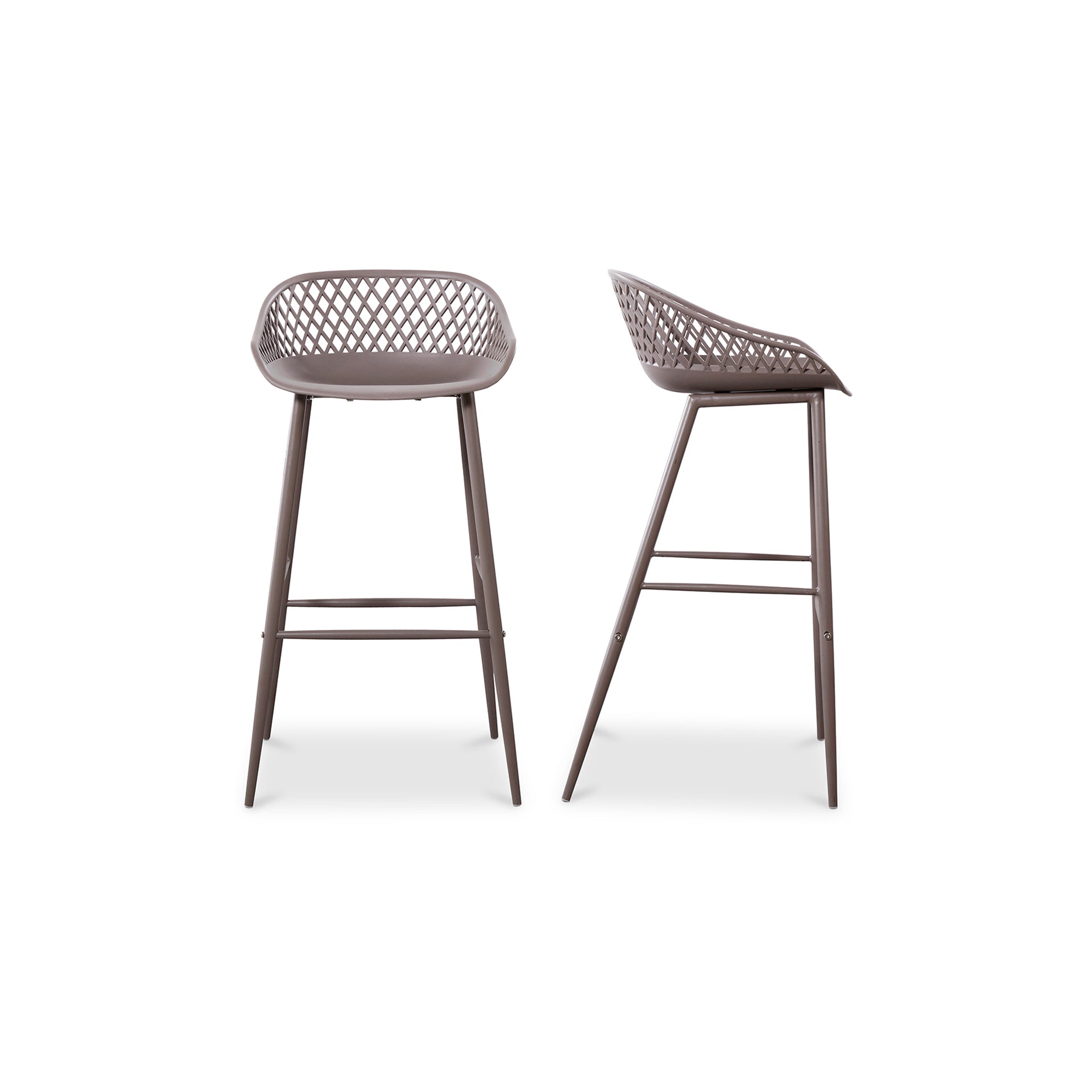 Florence, Outdoor Bar stool Durable Resin, Grey - Set of 2