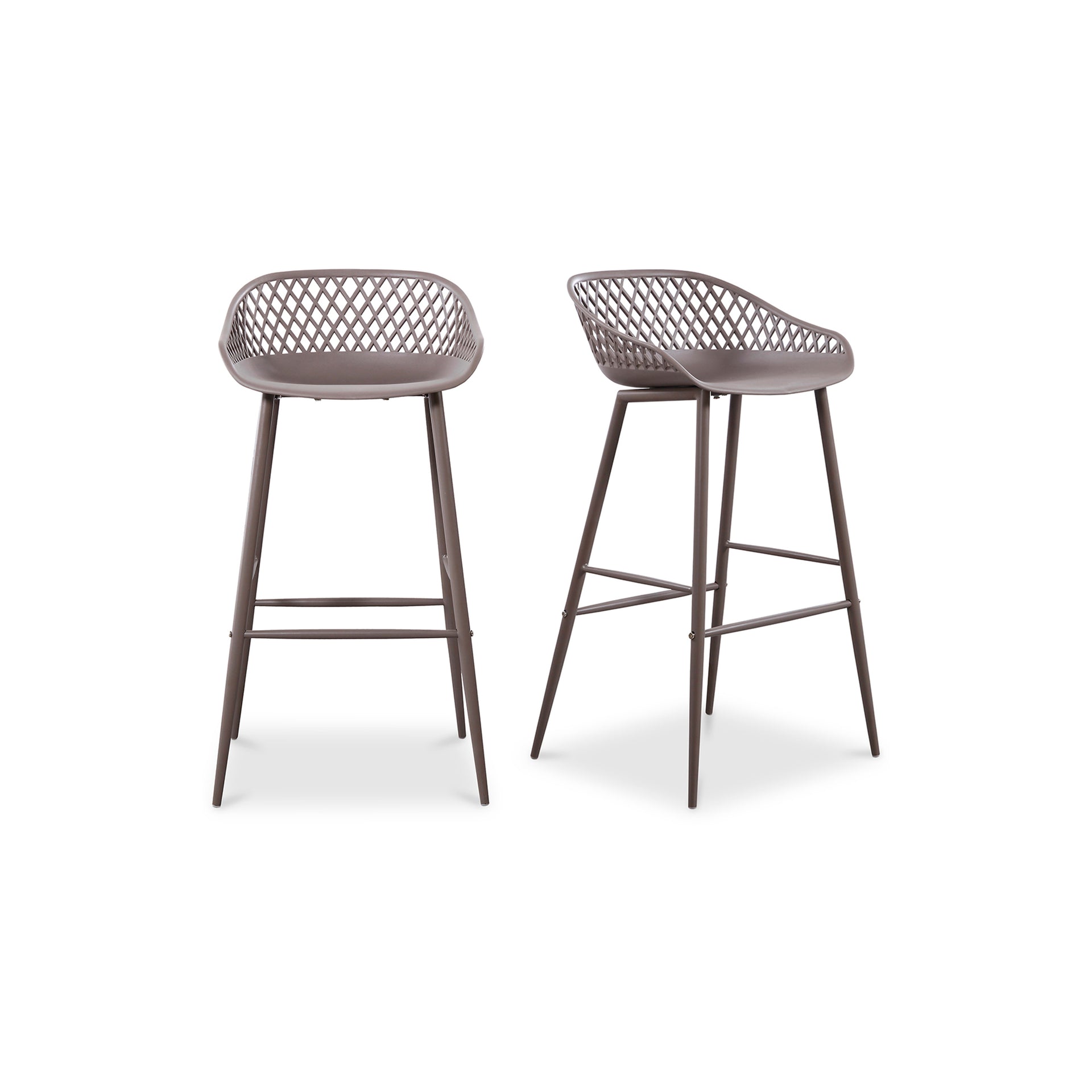 Florence, Outdoor Bar stool Durable Resin, Grey - Set of 2