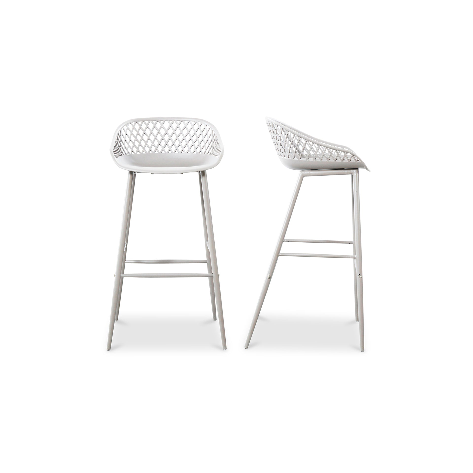Florence, Outdoor Bar stool Durable Resin, White - Set of 2