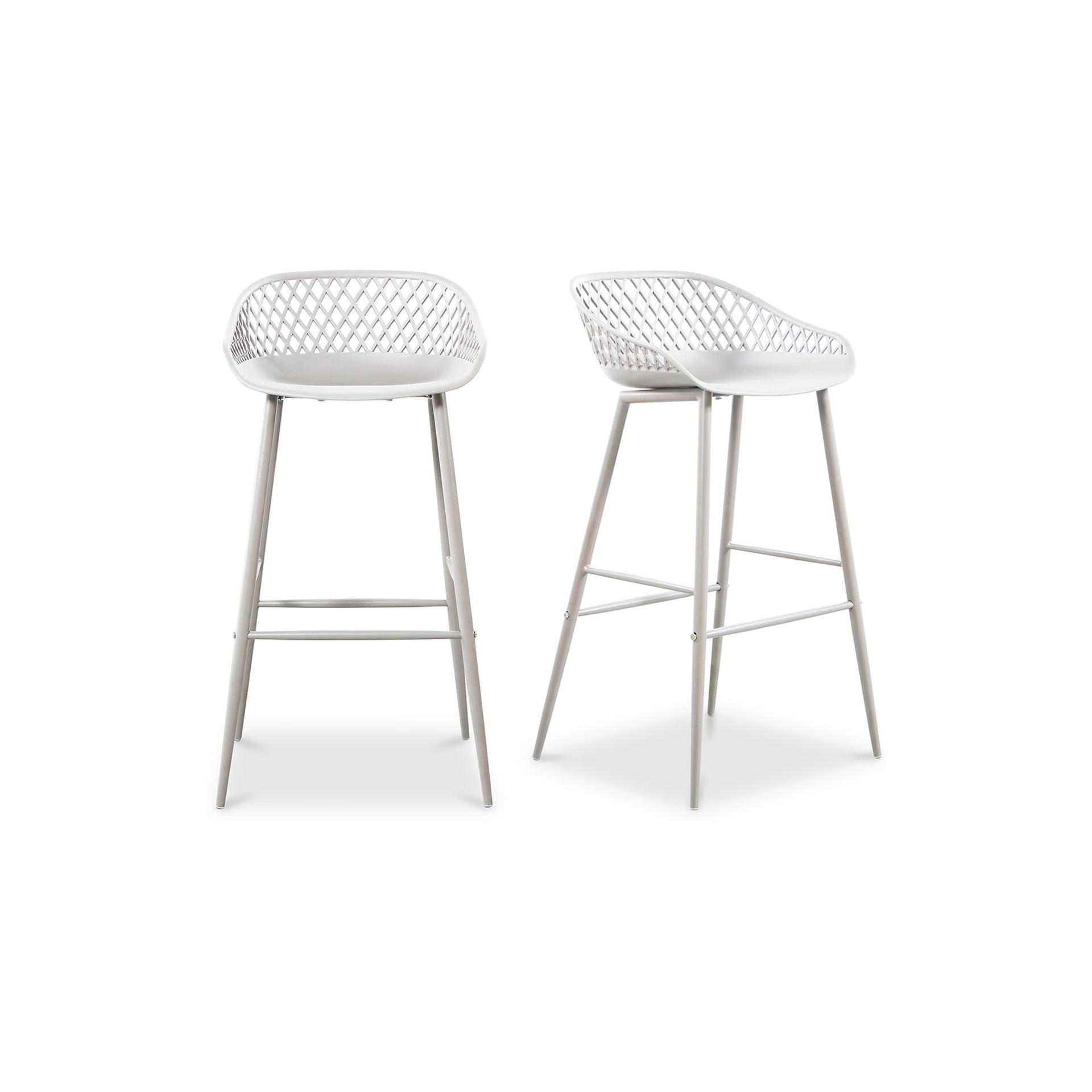 Florence, Outdoor Bar stool Durable Resin, White - Set of 2