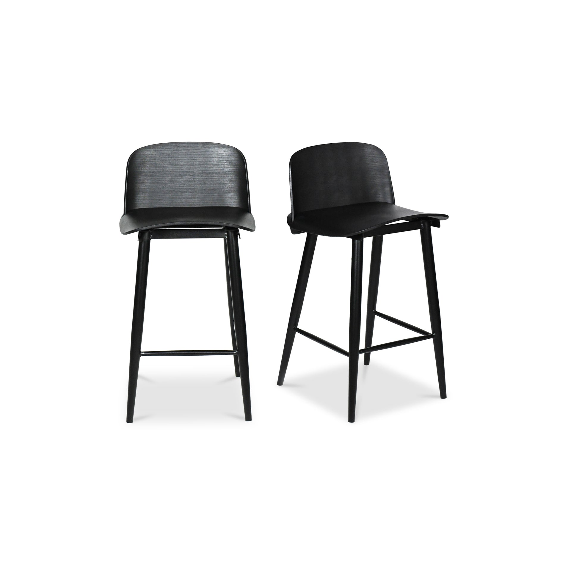 Jason Counter Stool, Polypropylene Seat, Steel Legs, Seat Height 25.5”, Black Finish