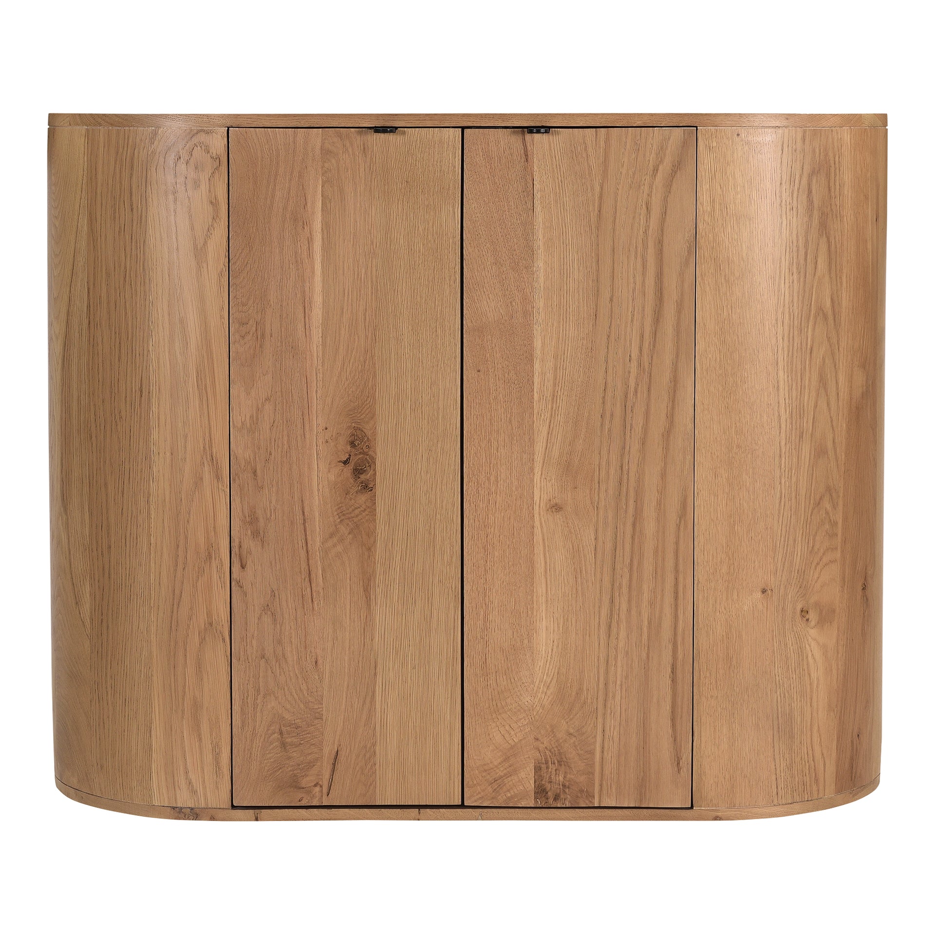 Yasmin Cabinet, Solid Oak with Soft-Close Drawer Glides and Pull-Tab Hardware, Scandinavian Design, Natural Finish
