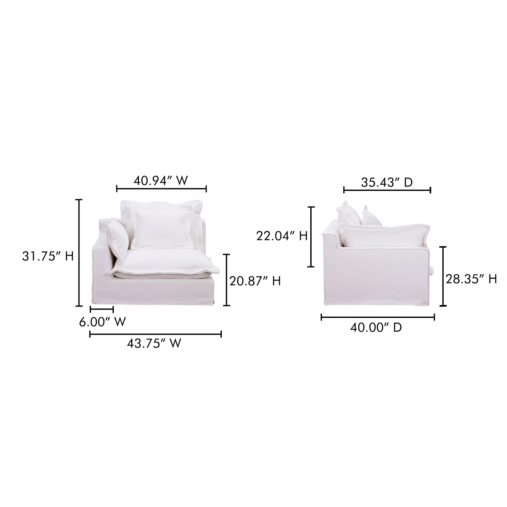 Morgan, Left arm Facing Chair Rustic LiveSmart Performance Fabric, White