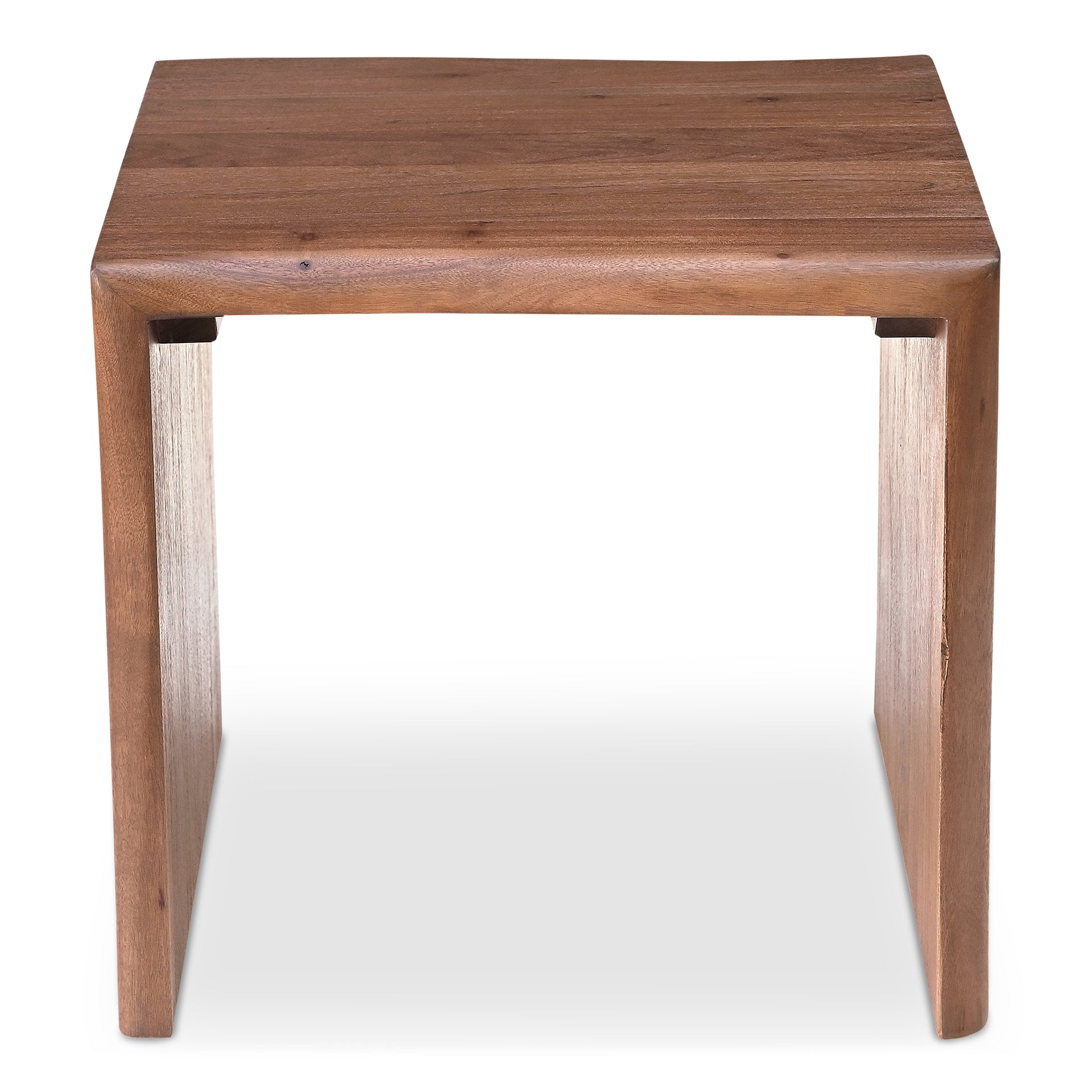 Herald Side Table, Rustic Design, Solid Acacia Wood, Live-Edge Detailing, Water-Based Finish, Brown