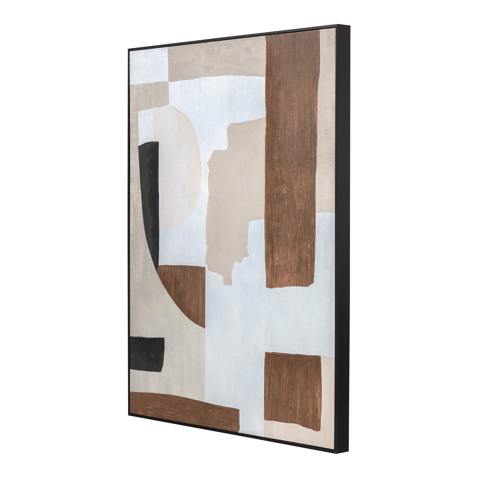 Ophelia 2 Wall Decor - Subtle Earth Tones Abstract Ink Print on Canvas