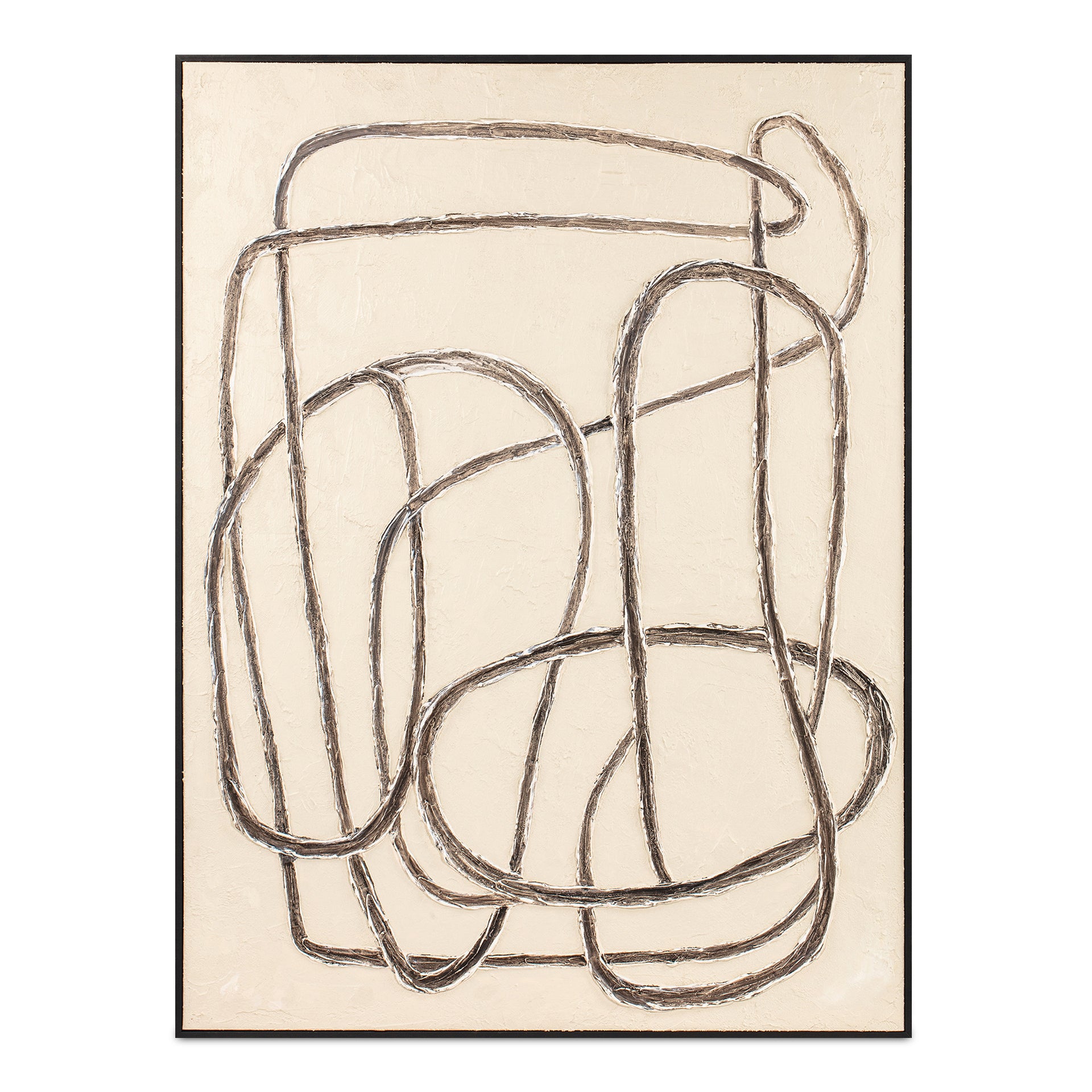 Isabeau Framed Painting, Textured Acrylic with Solid Pine Wood Frame