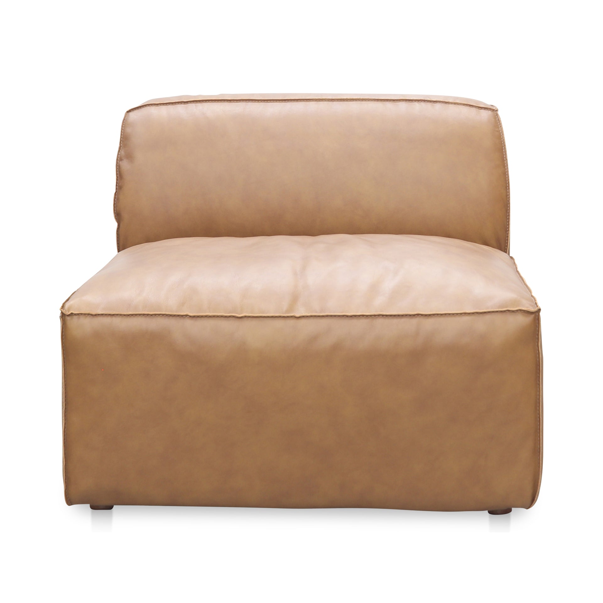 Ambrosia Slipper Chair, Top-Grain Leather, Modern Scandinavian Seating, Tan