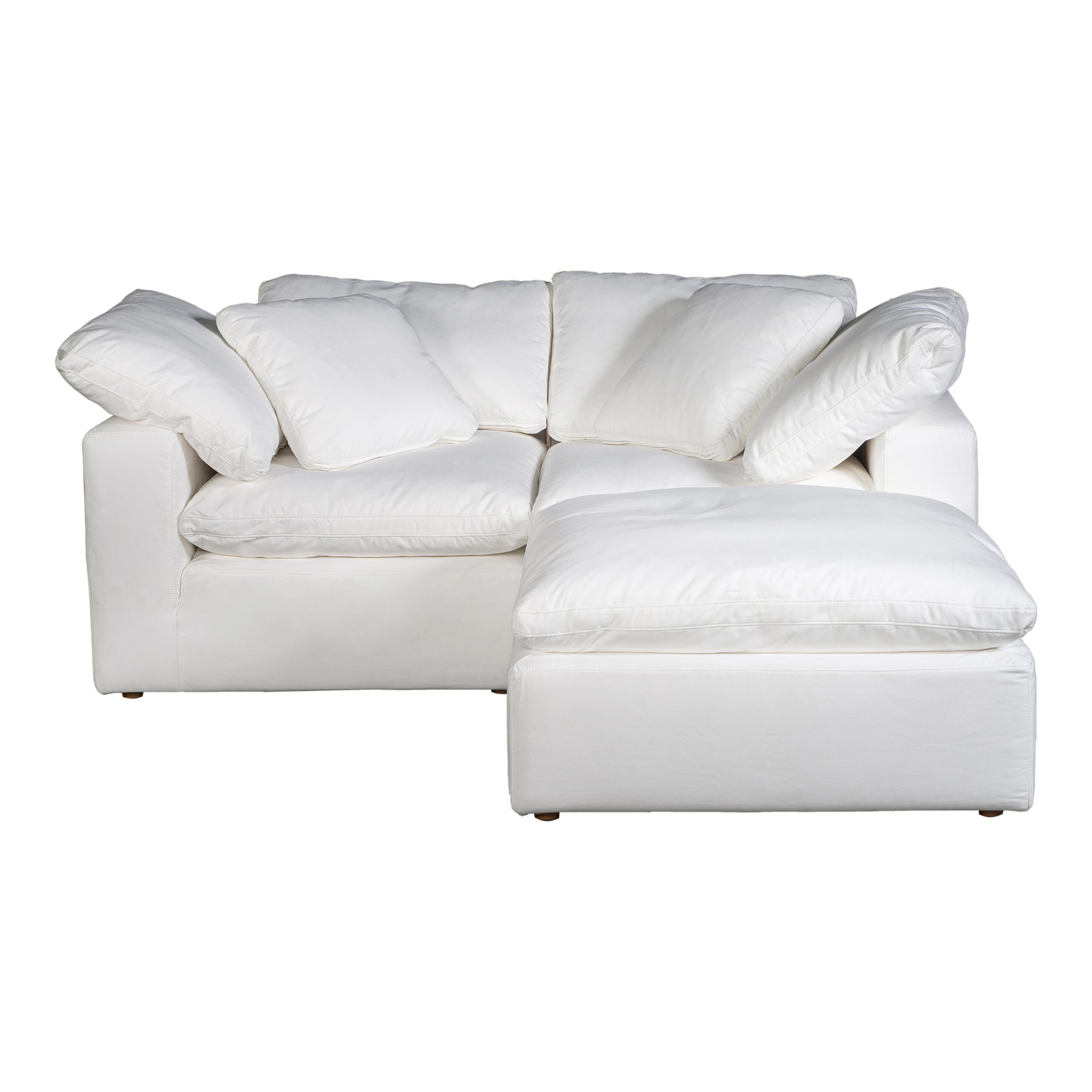 Jeremy Nook, Scandinavian Modular Sectional, Performance Technology Fabric Upholstery, 3 Seater, White