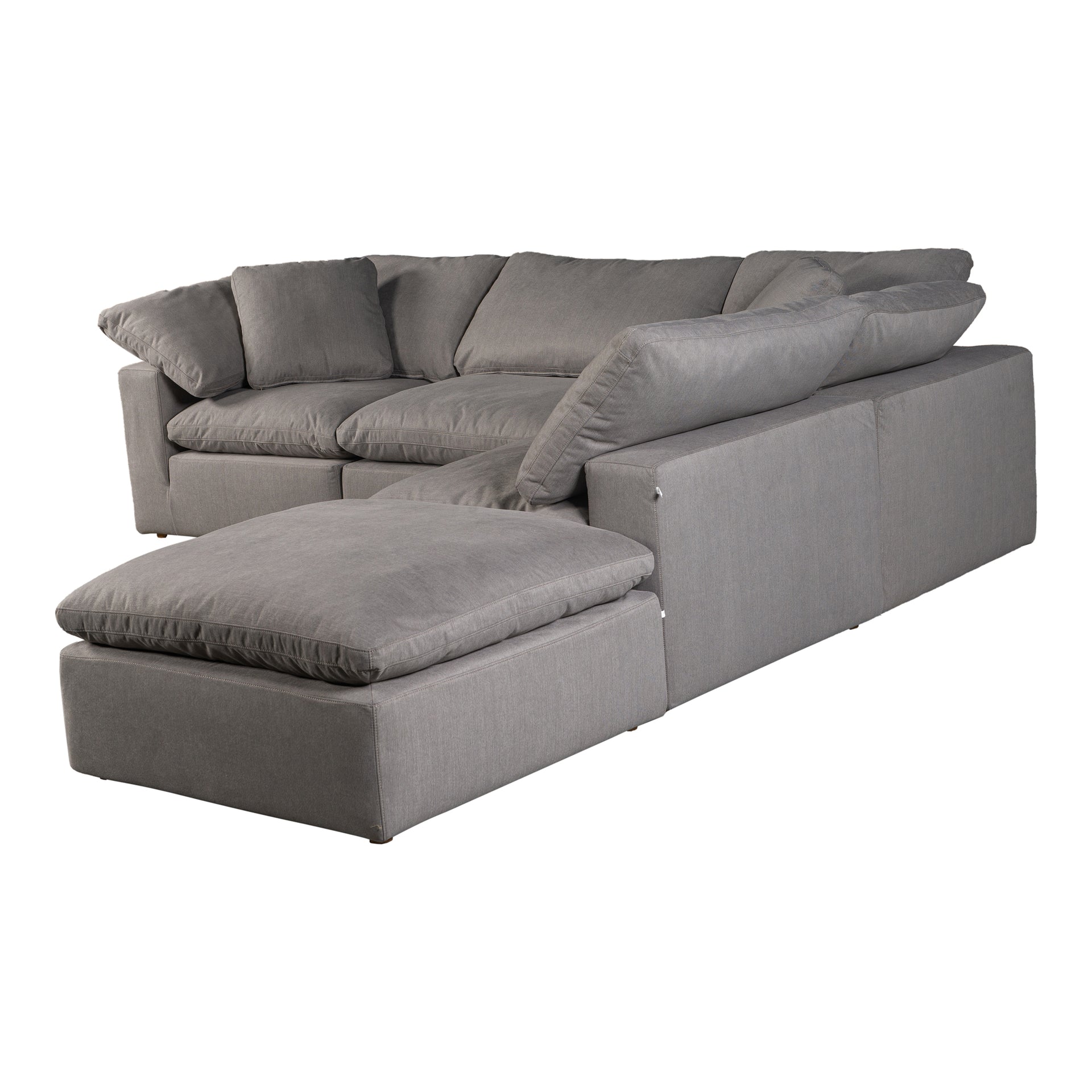 Jeremy Dream, Scandinavian Modular Sectional, Performance Technology Fabric Upholstery, 5 Seater, Grey