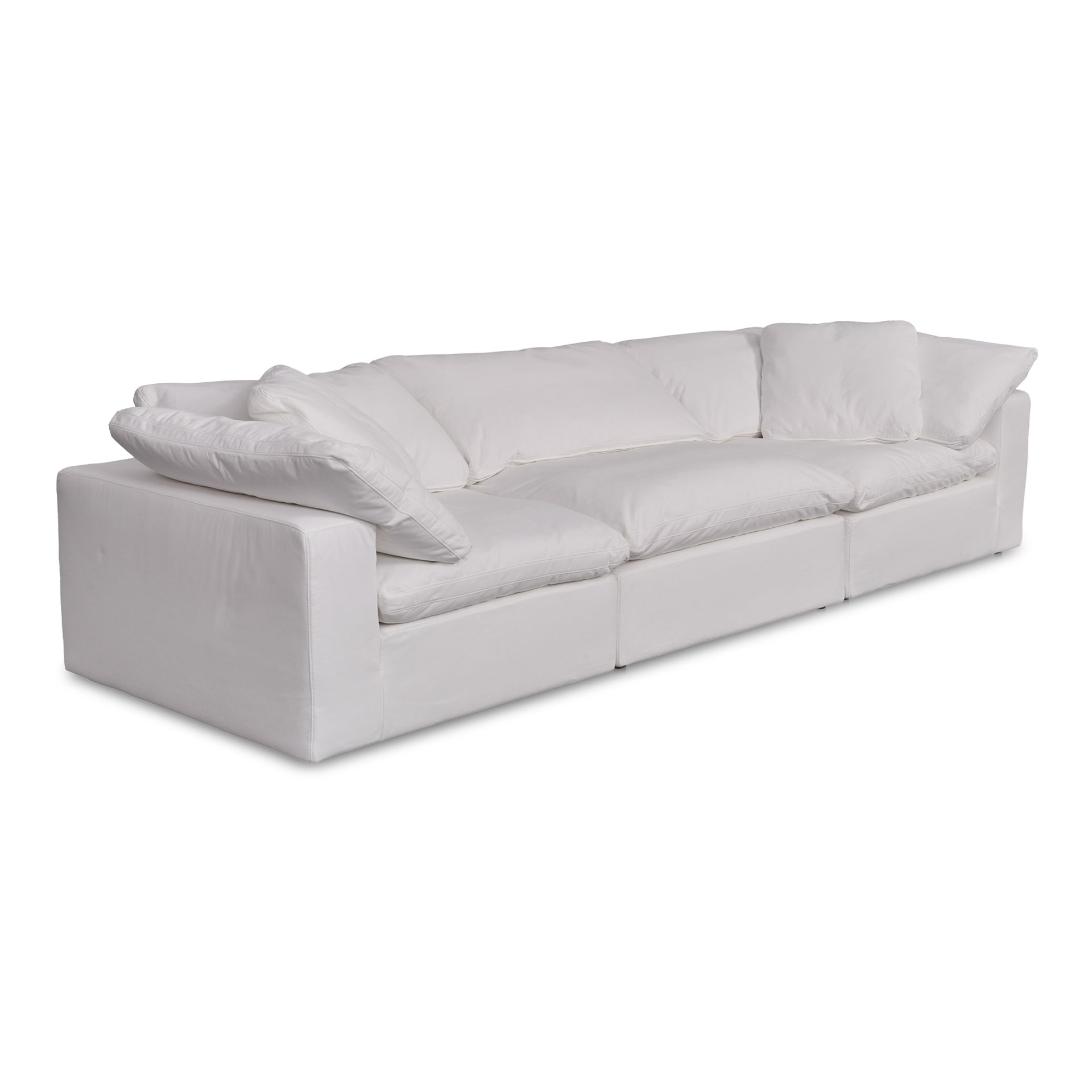 Jeremy, Scandinavian Modular Sofa, Performance Technology Fabric Upholstery, 3 Seater, White