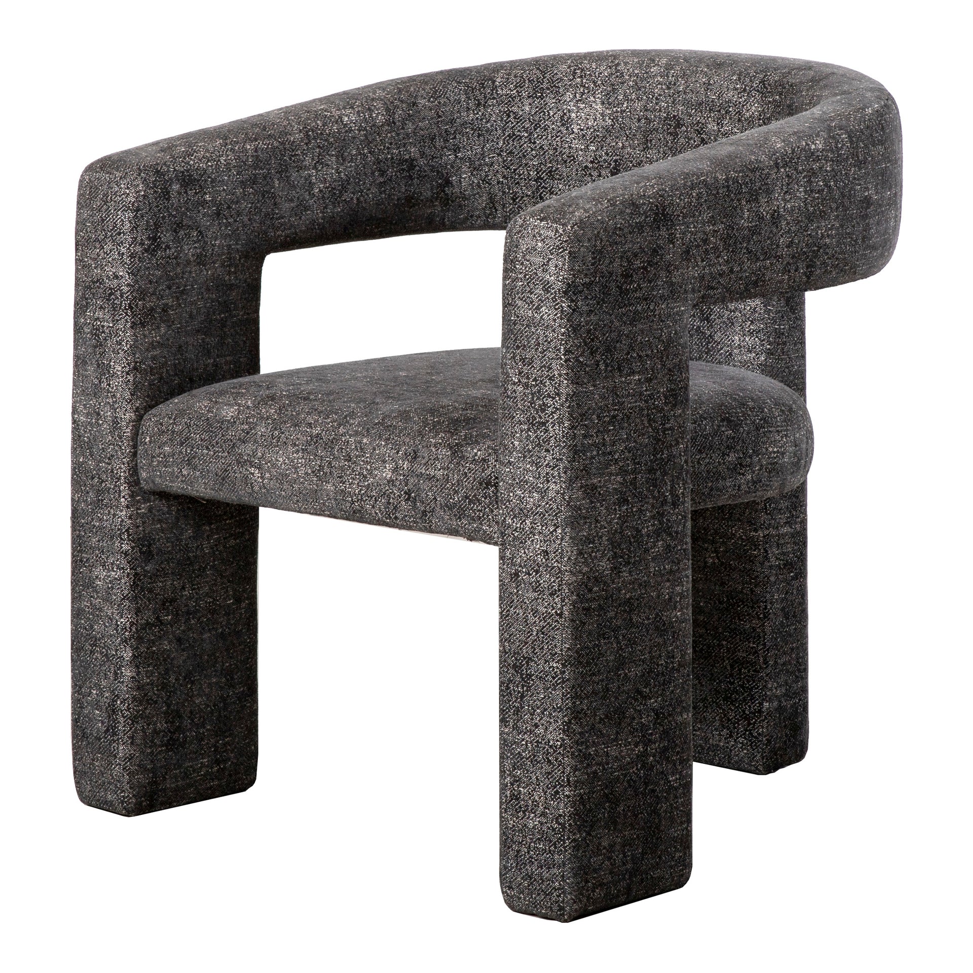 Ryder Accent Chair, Contemporary Soft Upholstery, Medium Density Foam, Plywood Frame, Black
