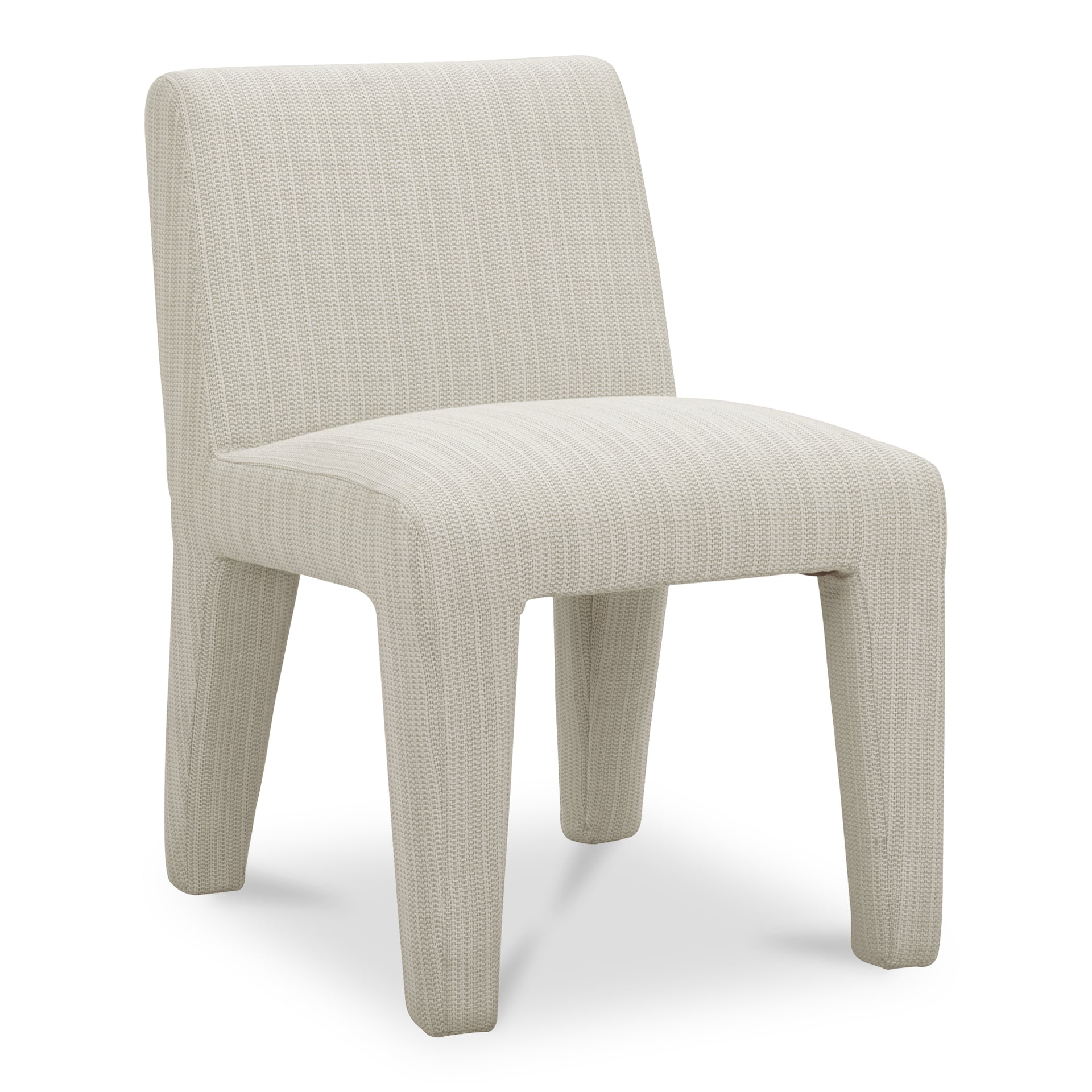 Elion Outdoor Dining Chair, Overly Padded Design, Aluminum Frame, Cream Olefin Fabric