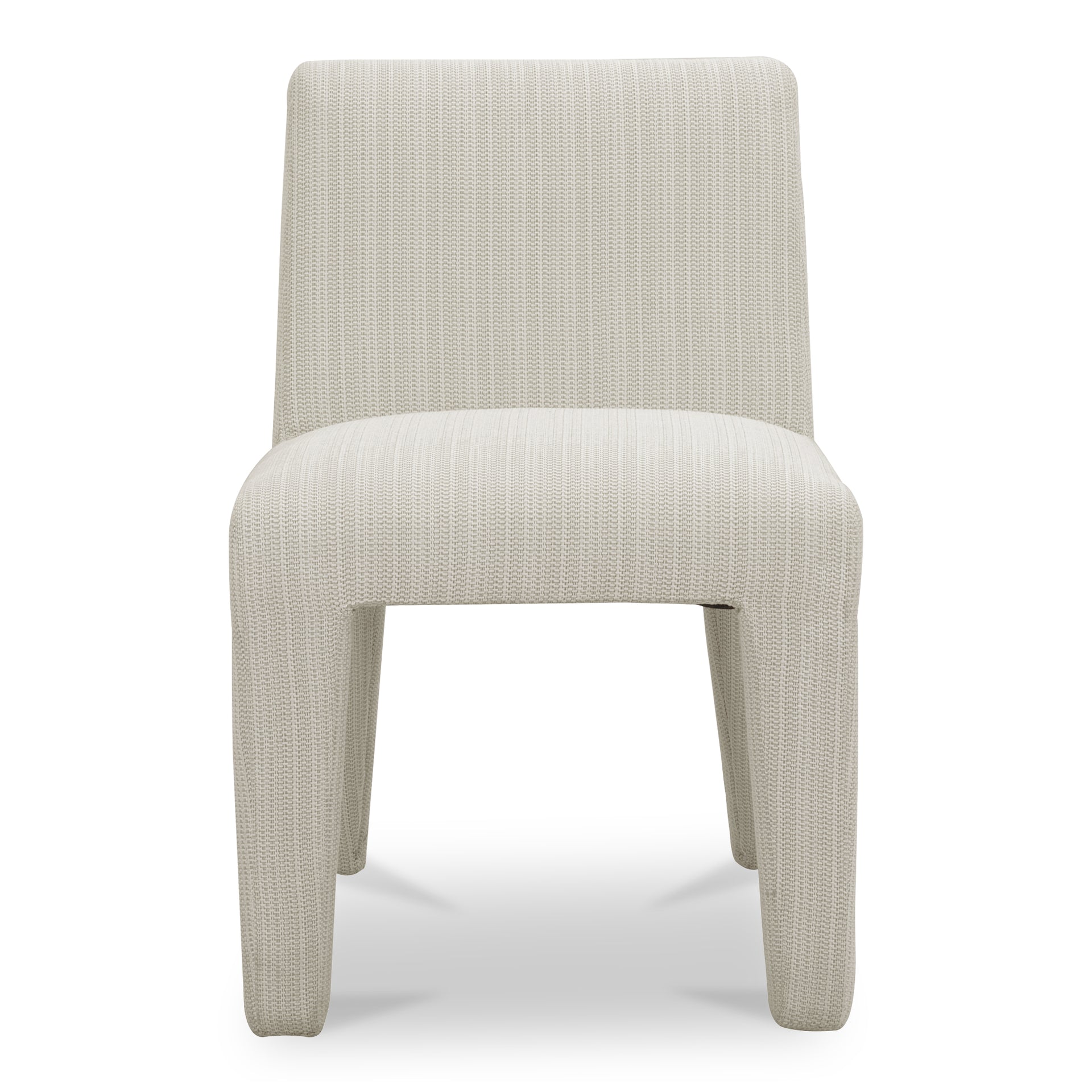 Elion Outdoor Dining Chair, Overly Padded Design, Aluminum Frame, Cream Olefin Fabric