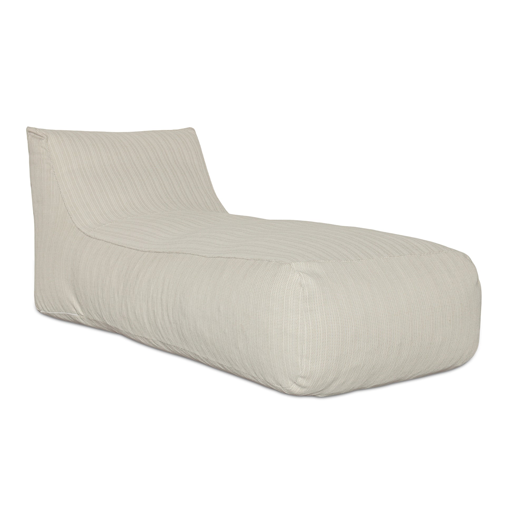 Thalenor Chaise, Beanbag-Inspired Shape, Olefin Fabric with Polystyrene Fill, Cream