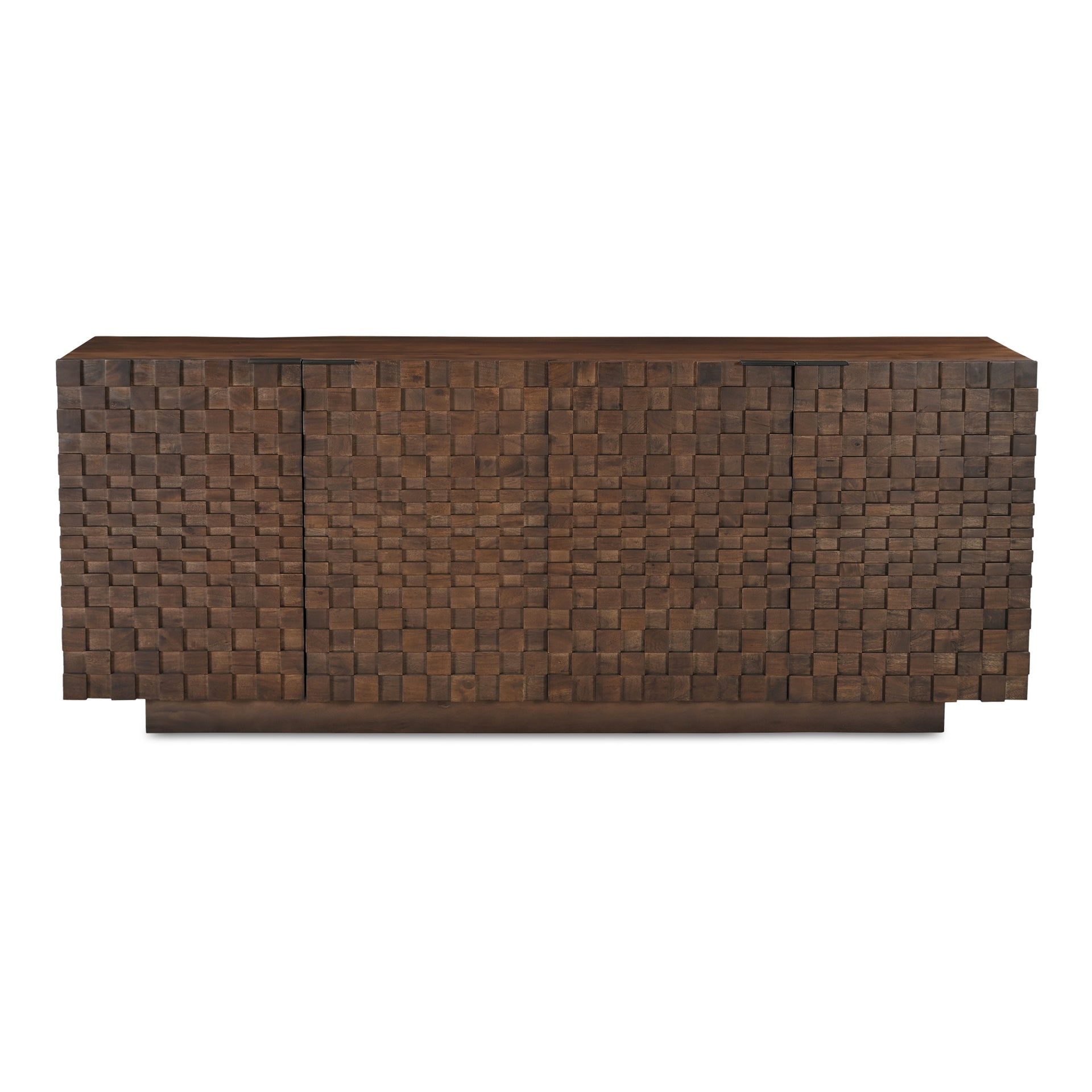 Keaton Sideboard, Solid Acacia Wood, Brown Finish, Rectangular, Brown